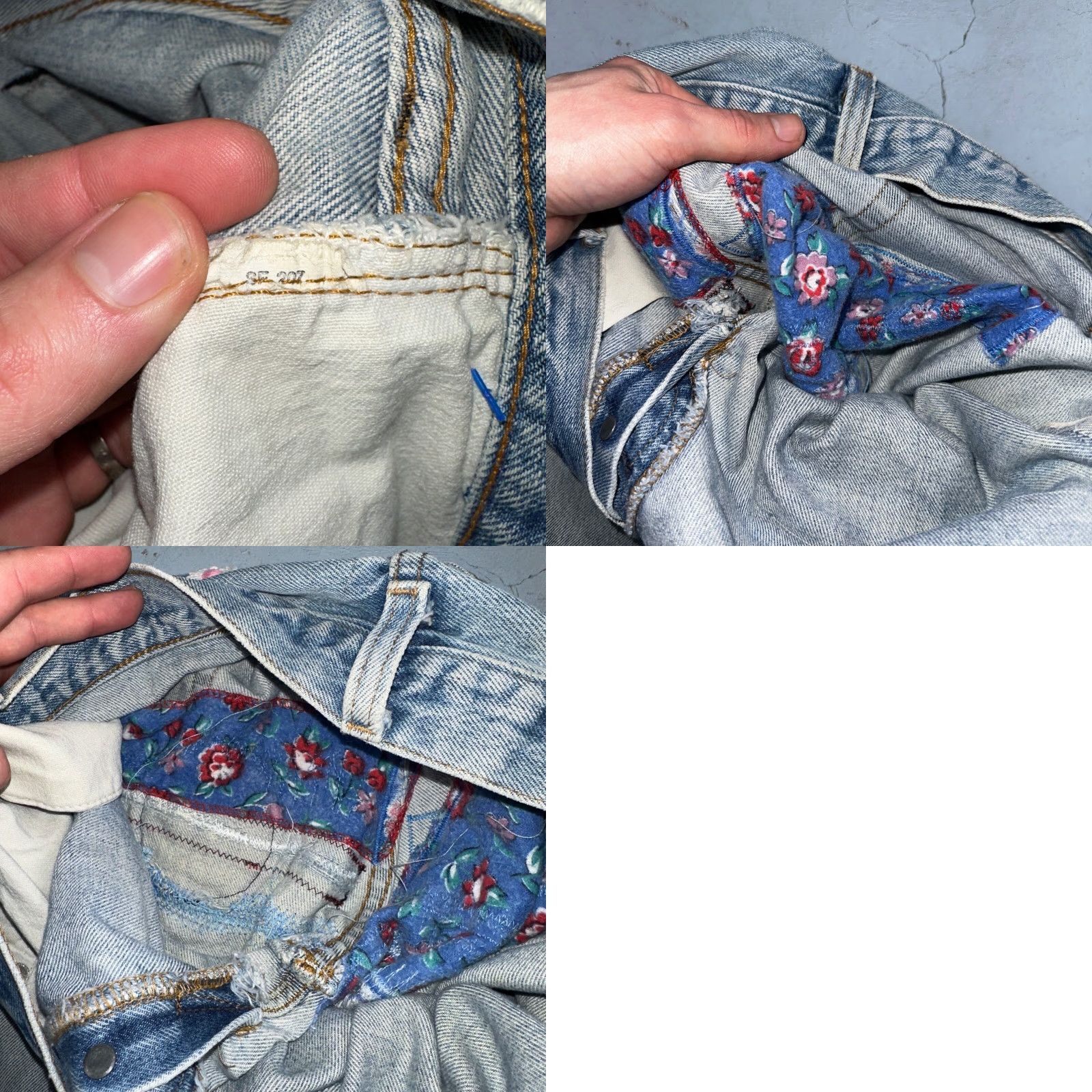 Levi's VINTAGE Levi's 501 Jeans Men 29x32 Light Wash Blue 80s USA Distressed Slim Fit Size US 29 - 11 Thumbnail