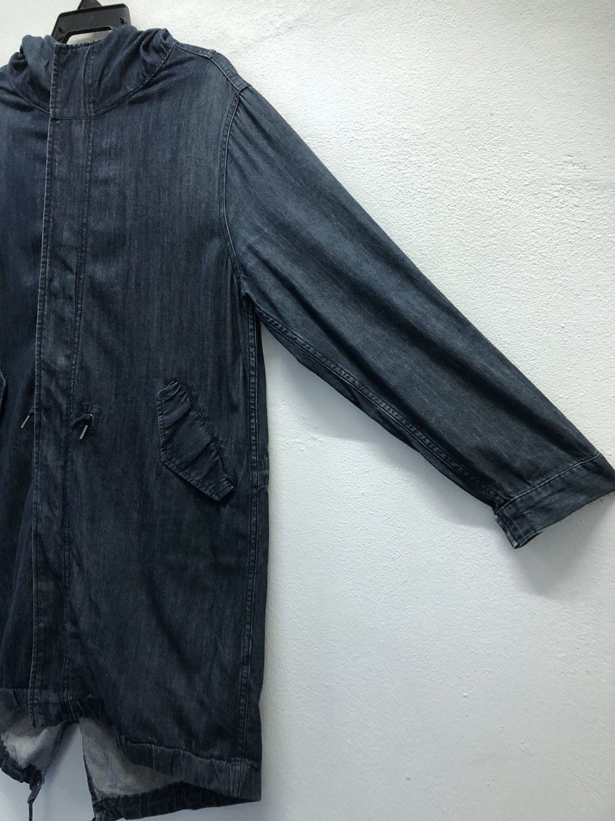 Vintage Back Number Denim Hooded Parka Jacket - Medium Size US M / EU 48-50 / 2 - 5 Thumbnail