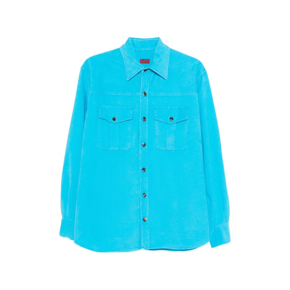 Isaia Isaia BLUE Shirts Size US XXL / EU 58 / 5 - 1 Thumbnail