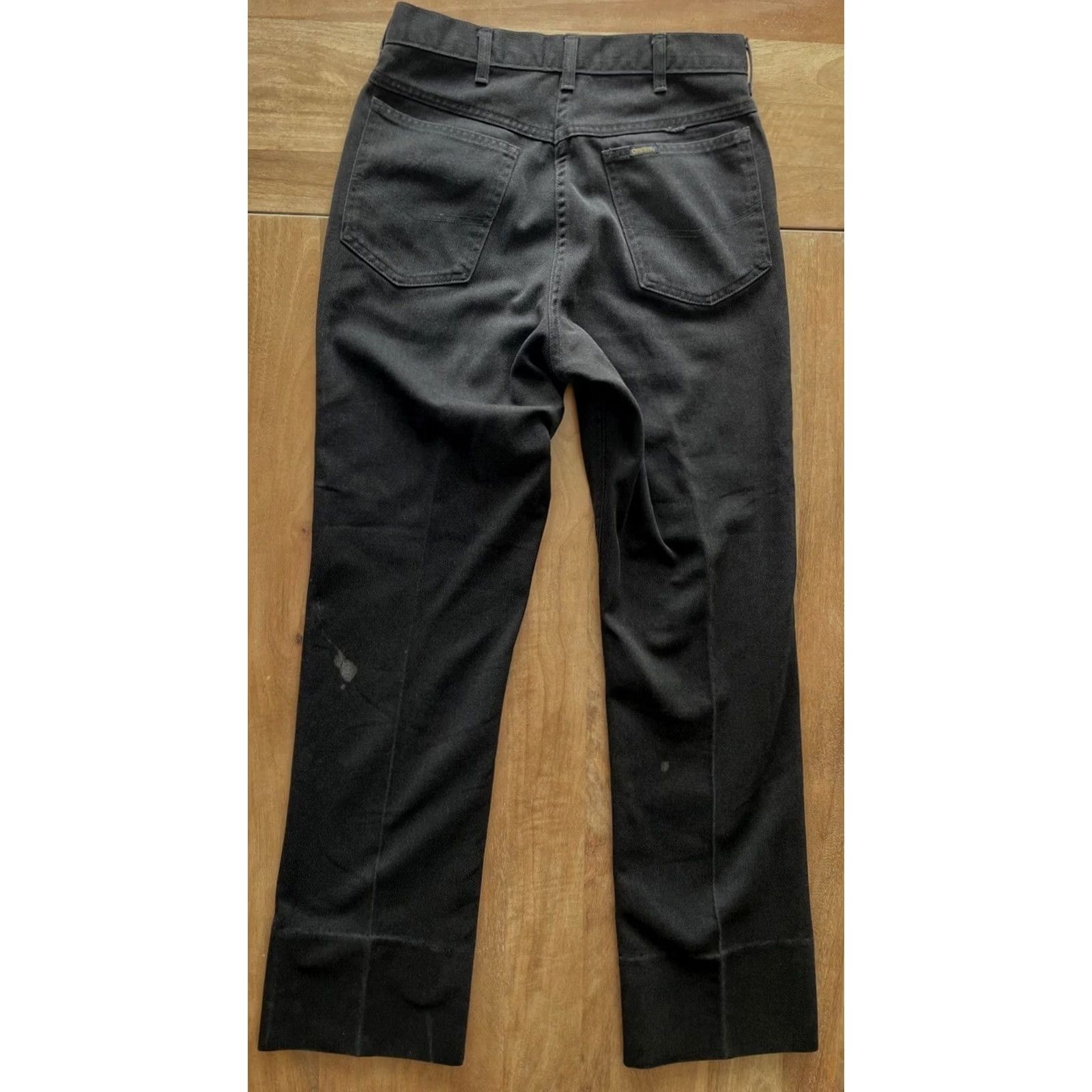 Vintage VINTAGE OshKosh B'gosh Jeans Mens 29x31 Black Denim Talon Zipper Workwear Painter Pant Size US 29 - 2 Thumbnail