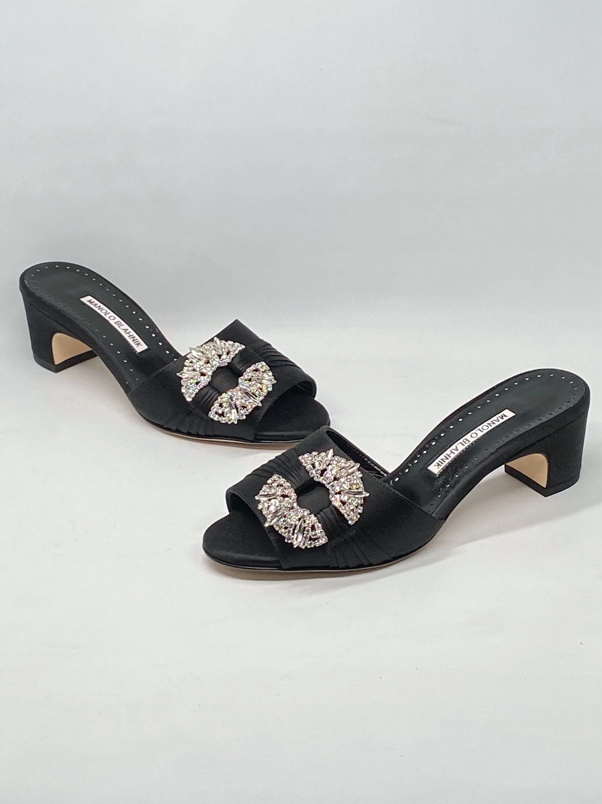 Manolo Blahnik Manolo Blahnik Prinap Satin Crystal Buckle Mules size 36 Size US 6 / IT 36 - 1 Thumbnail
