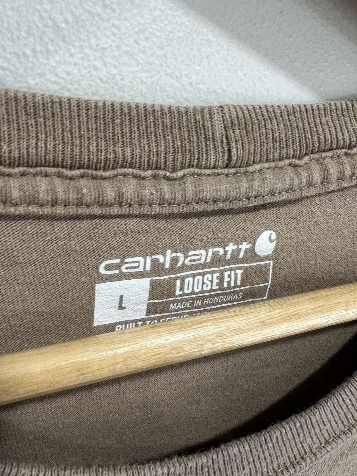 Carhartt Vtg Carhartt Tee Shirt Pocket Blank bleach paint splatter Size US L / EU 52-54 / 3 - 4 Thumbnail
