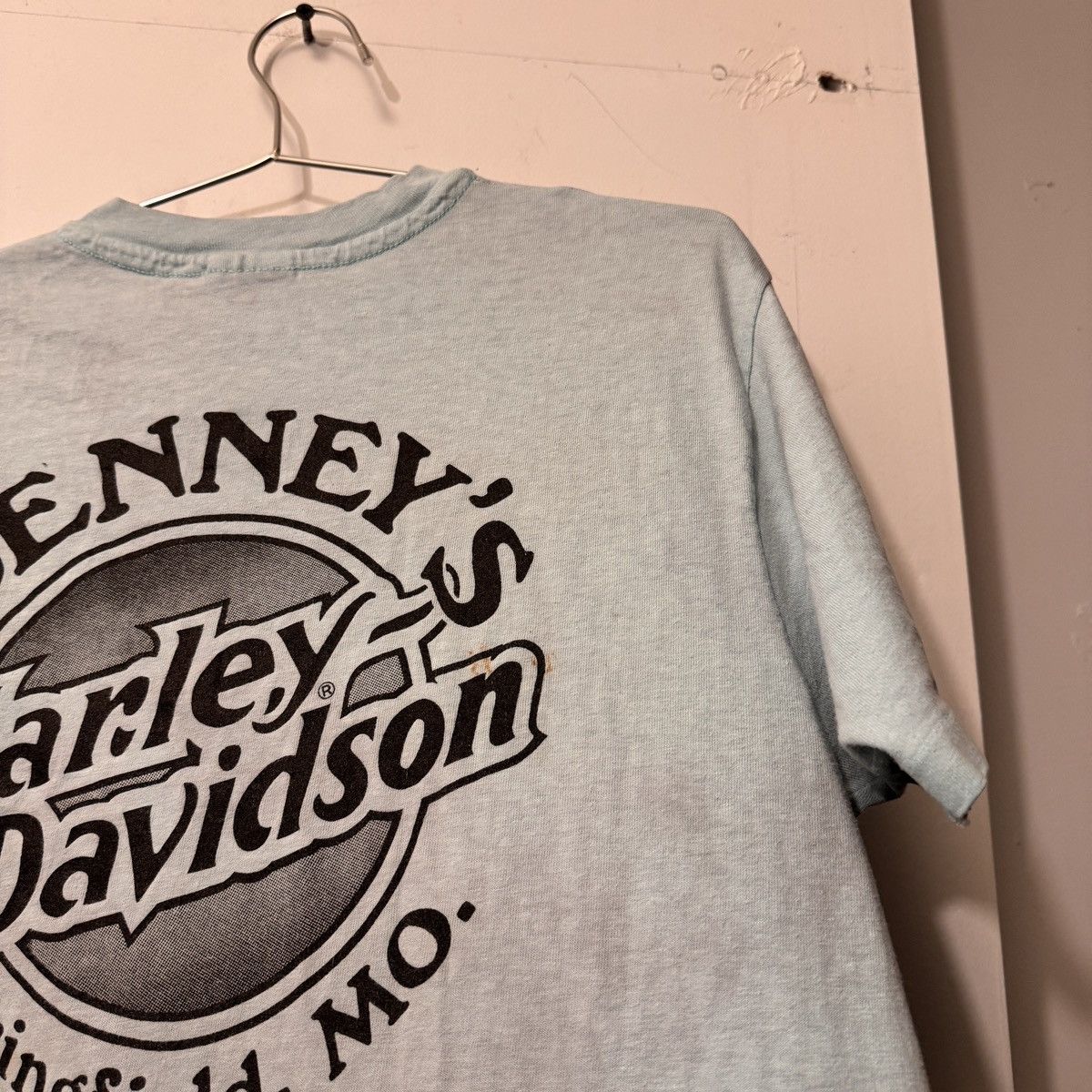 Harley Davidson Vintage 90s Harley Davidson Faded Blue Ozarks Tee Size US L / EU 52-54 / 3 - 18 Thumbnail