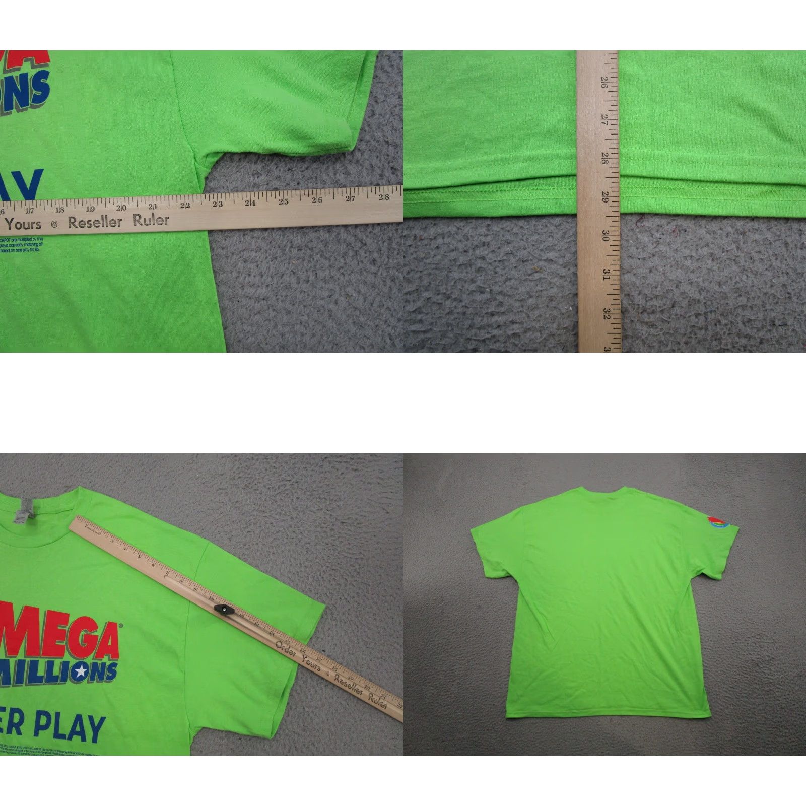 Gildan Mega Millions Lottery Graphic T-Shirt Mens XL Colorful Green Gambling Shirt Baseball? Size US XL / EU 56 / 4 - 8 Thumbnail