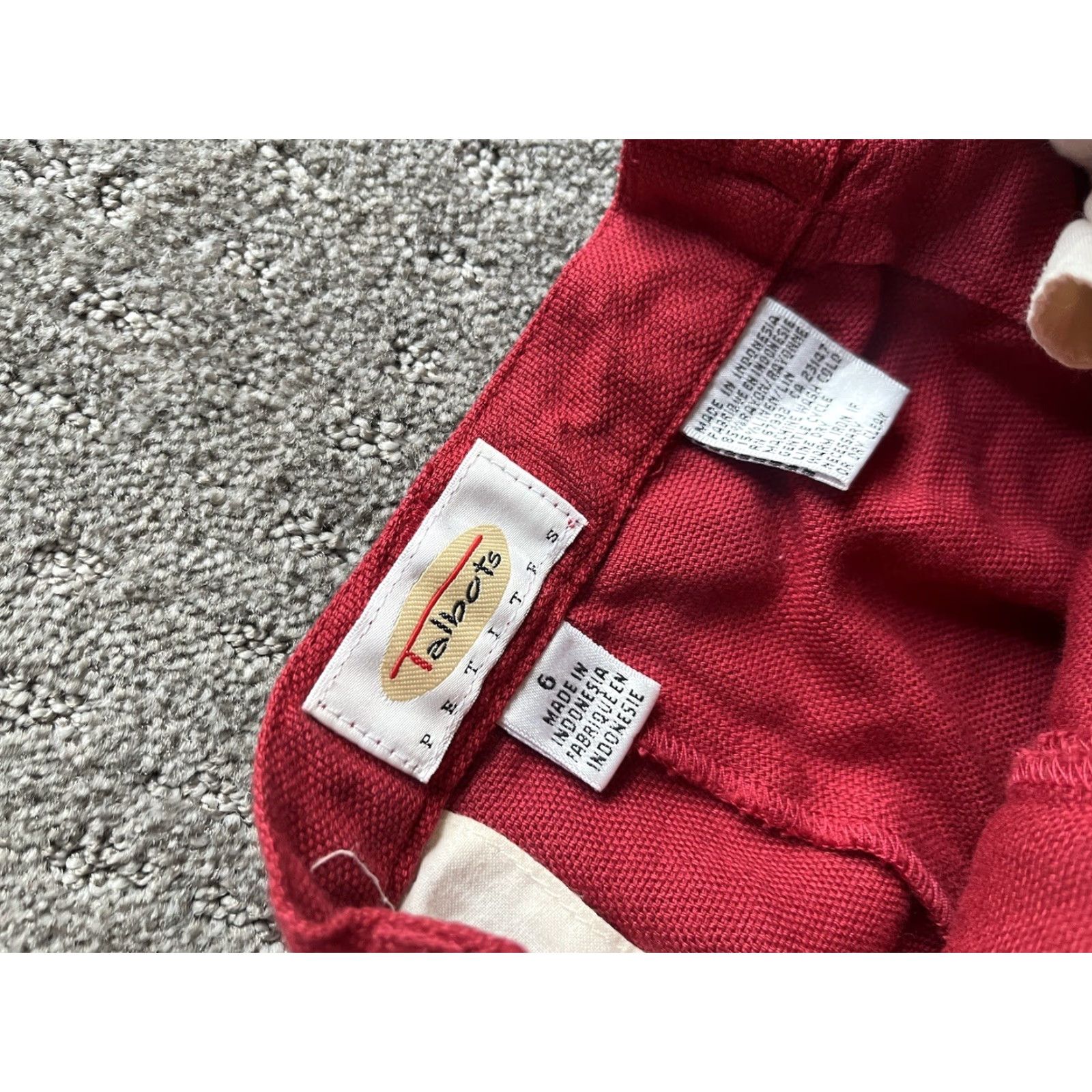 Talbots Talbots Pants Women 6P Red Linen Blend Dress Pants Stretch 27in Inseam Petites Casual Modern Womens Size 28" / US 6 / IT 42 - 5 Thumbnail