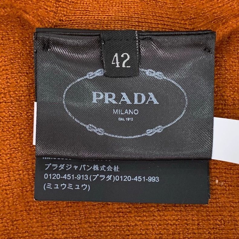 Prada Prada Two-color stitching round-neck cashmere knitted sweat Size US XS / EU 42 / 0 - 6 Thumbnail