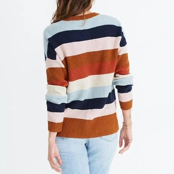 Madewell Madewell Striped Knit Sweater S Fall Autumn Layering Preppy Size S / US 4 / IT 40 - 8 Thumbnail