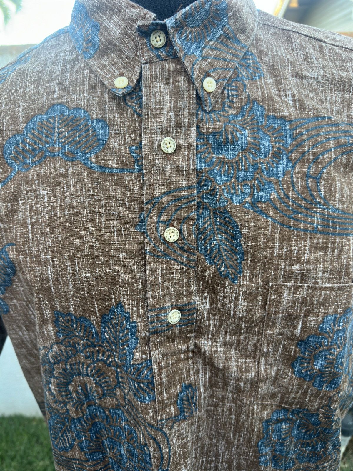 Reyn Spooner PreOwned Reyn Spooner Brown Hawaiian Print Men's L Size US L / EU 52-54 / 3 - 3 Thumbnail