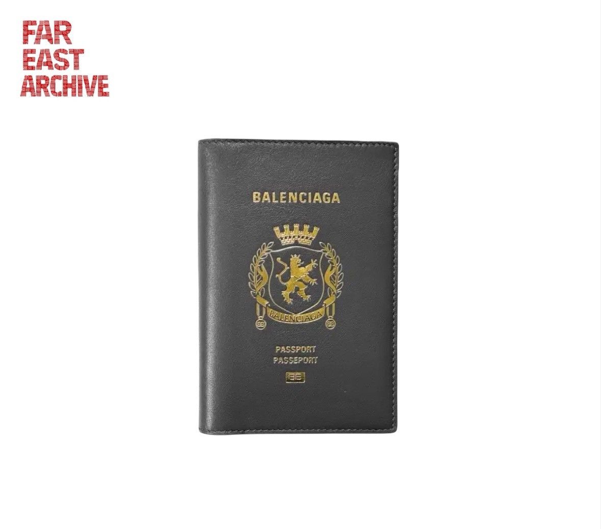 Balenciaga 25FW Balenciaga Passport Black Leather Holder Wallet Size ONE SIZE - 1 Thumbnail