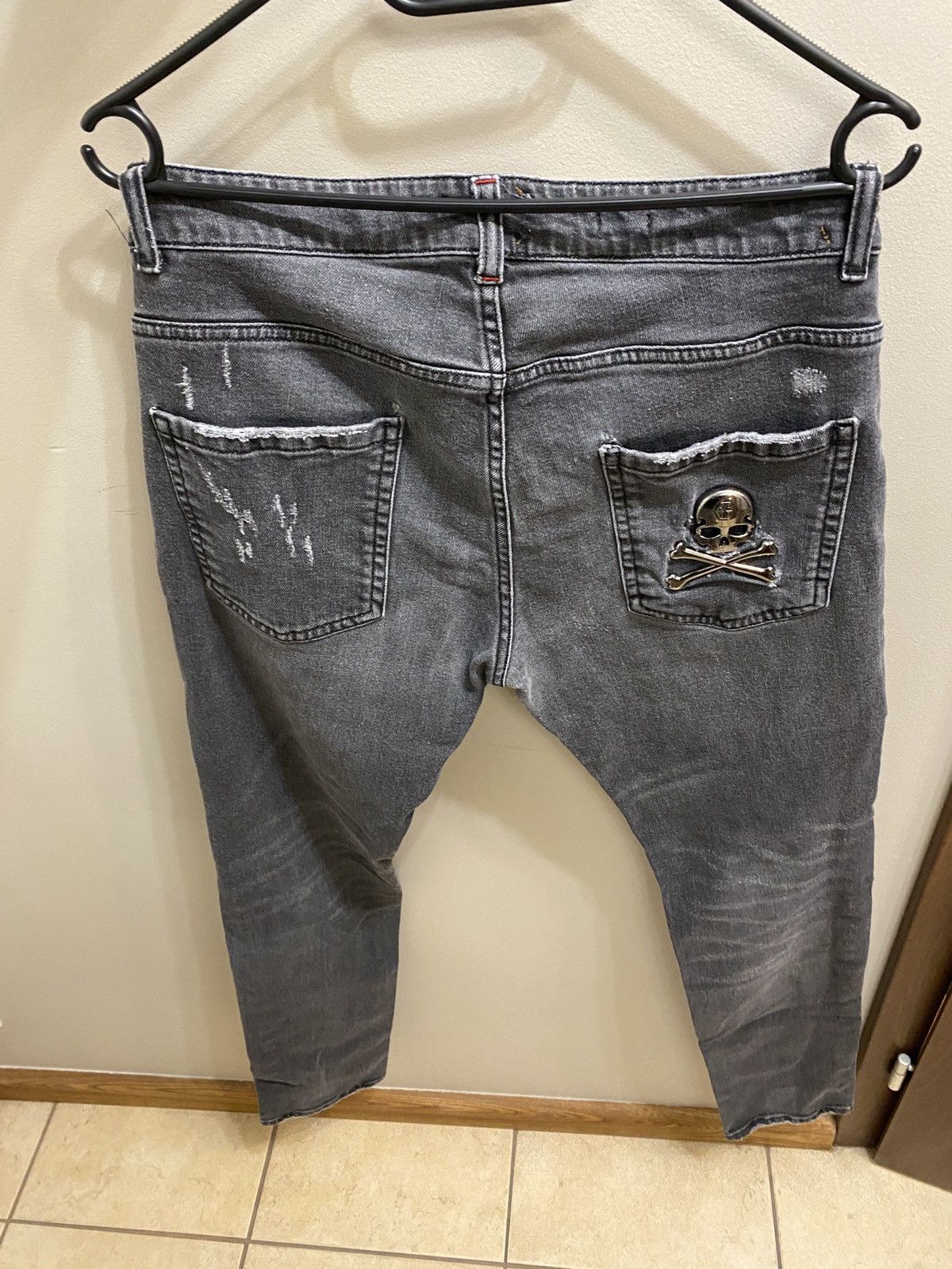 Other Philipp plein Luxury big skeleton drip denim jeans trousers Size US 32 / EU 48 - 3 Thumbnail