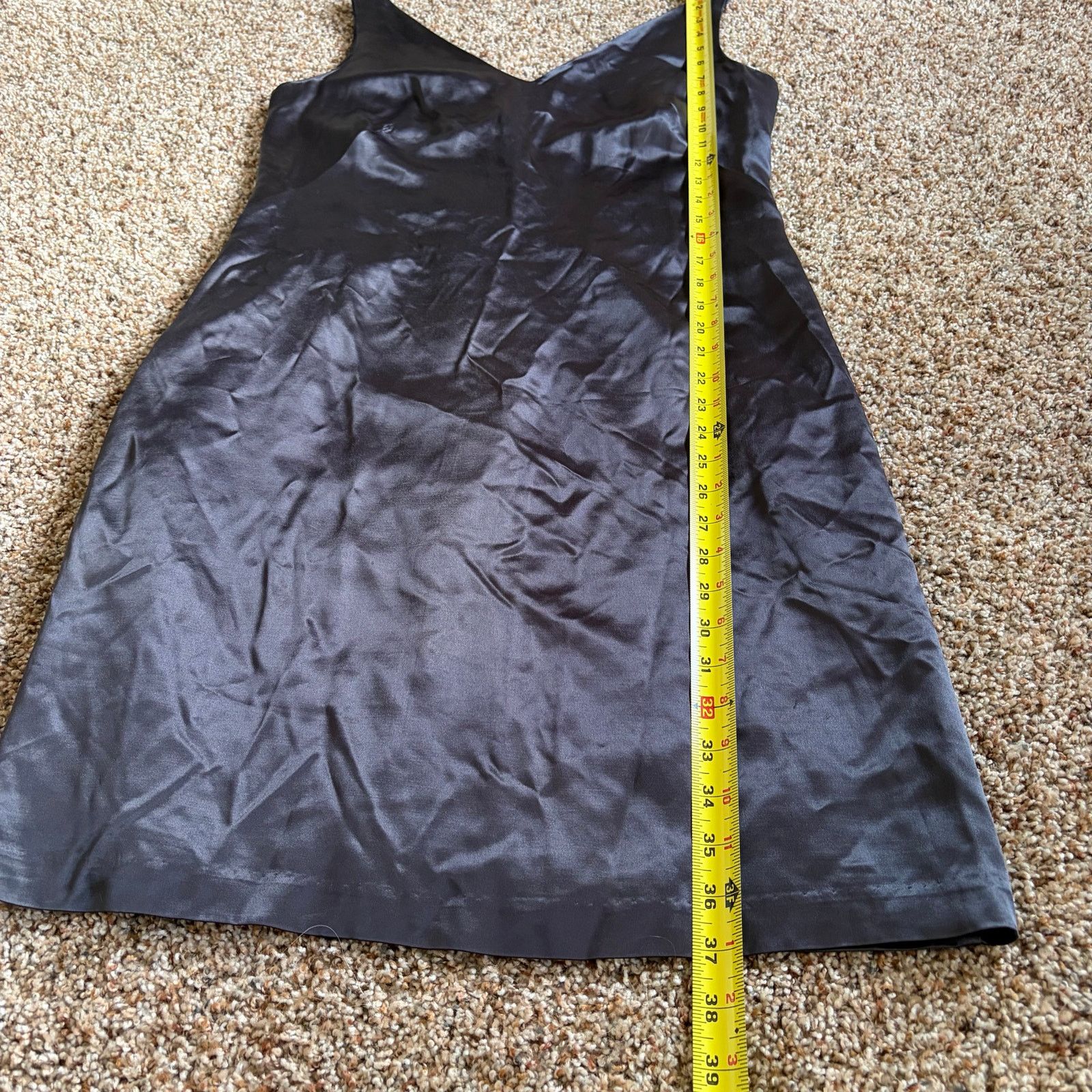 Gap Gap Satin Mini Dress NWT Womens 6 Black Sleeveless V-Neck Size M / US 6-8 / IT 42-44 - 4 Thumbnail
