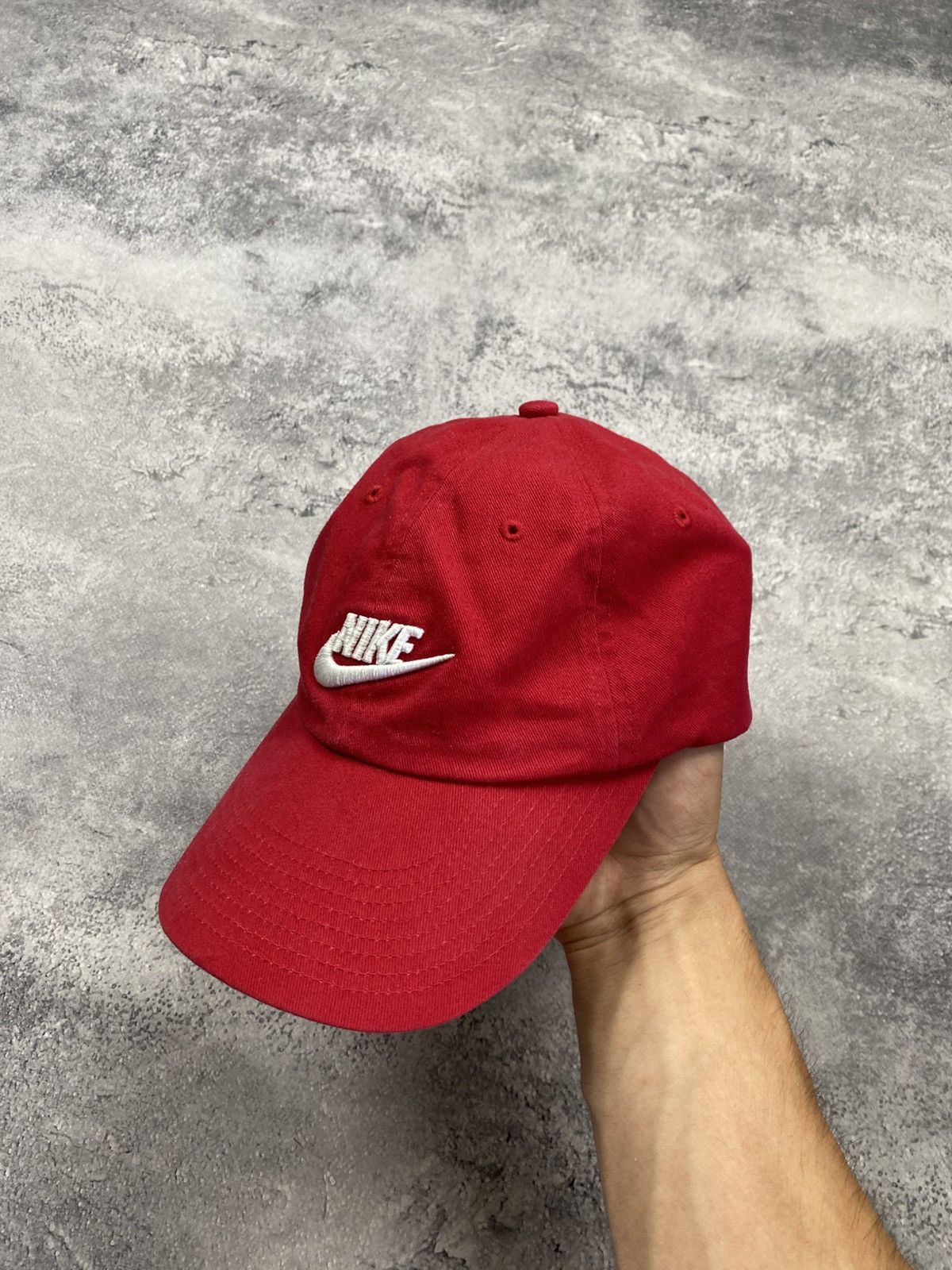 Nike Vintage Nike Cap Red Hat Y2K Spell Out Swoosh Logo 00s Size ONE SIZE - 2 Thumbnail