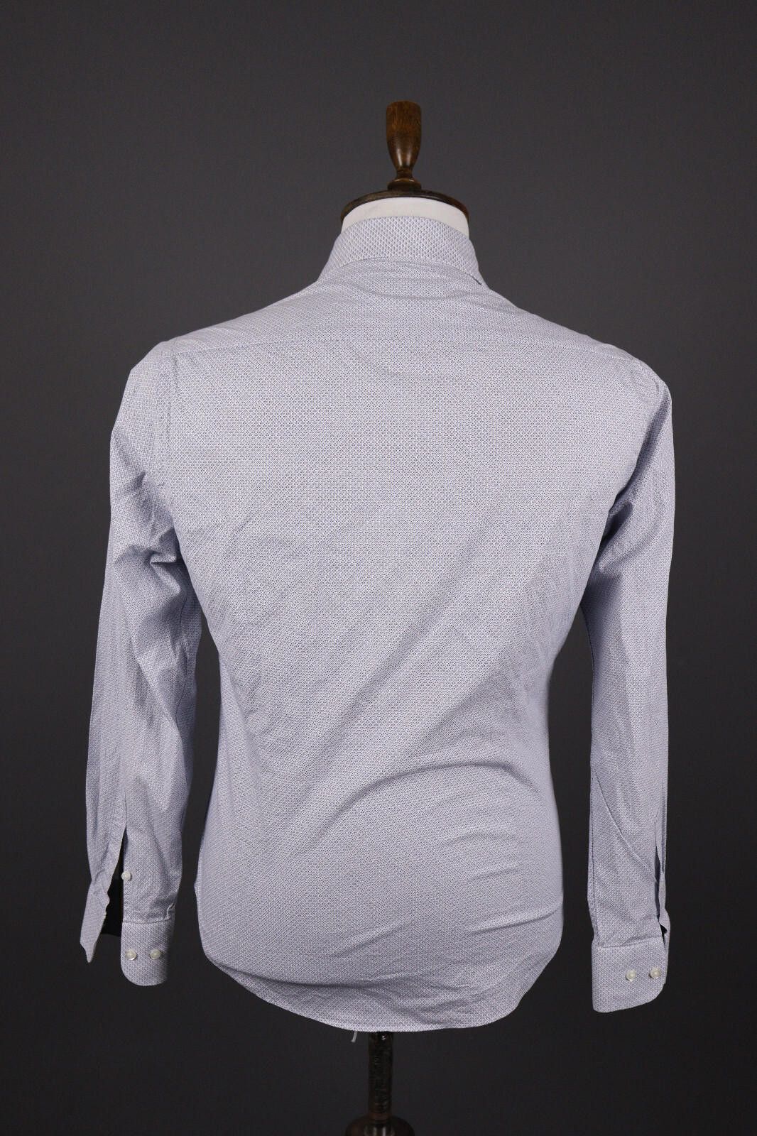 Designer Bottega del Sarto Slim Fit Blue Button Down Shirt Size 39 Size US M / EU 48-50 / 2 - 5 Thumbnail