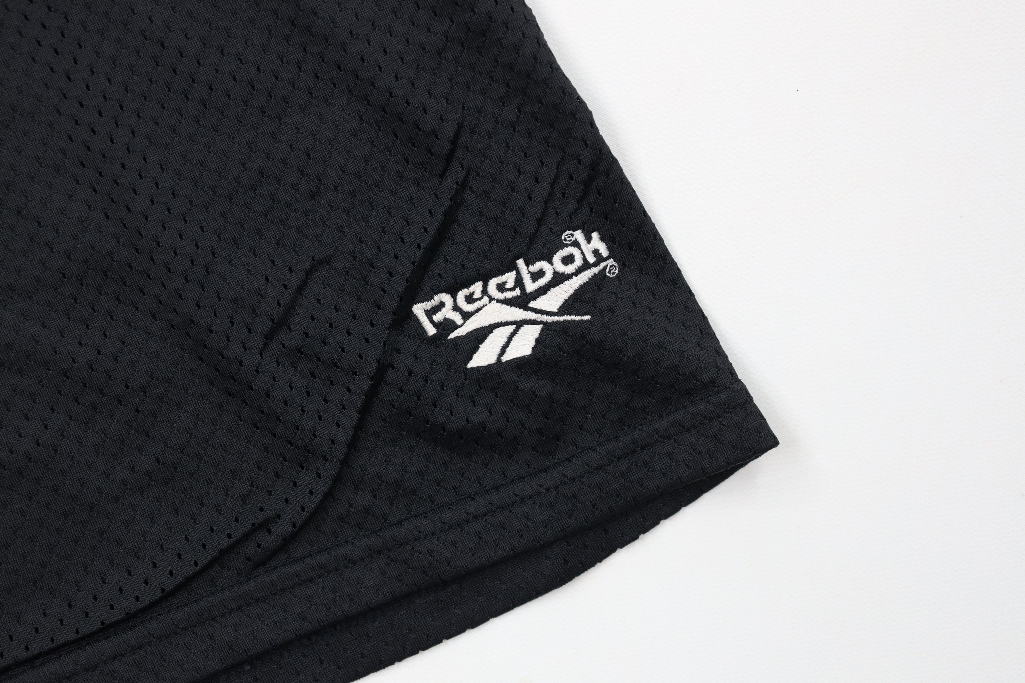 Reebok Vintage 90s Reebok Above Knee Mesh Shorts Black Polyester Size US 34 / EU 50 - 5 Thumbnail
