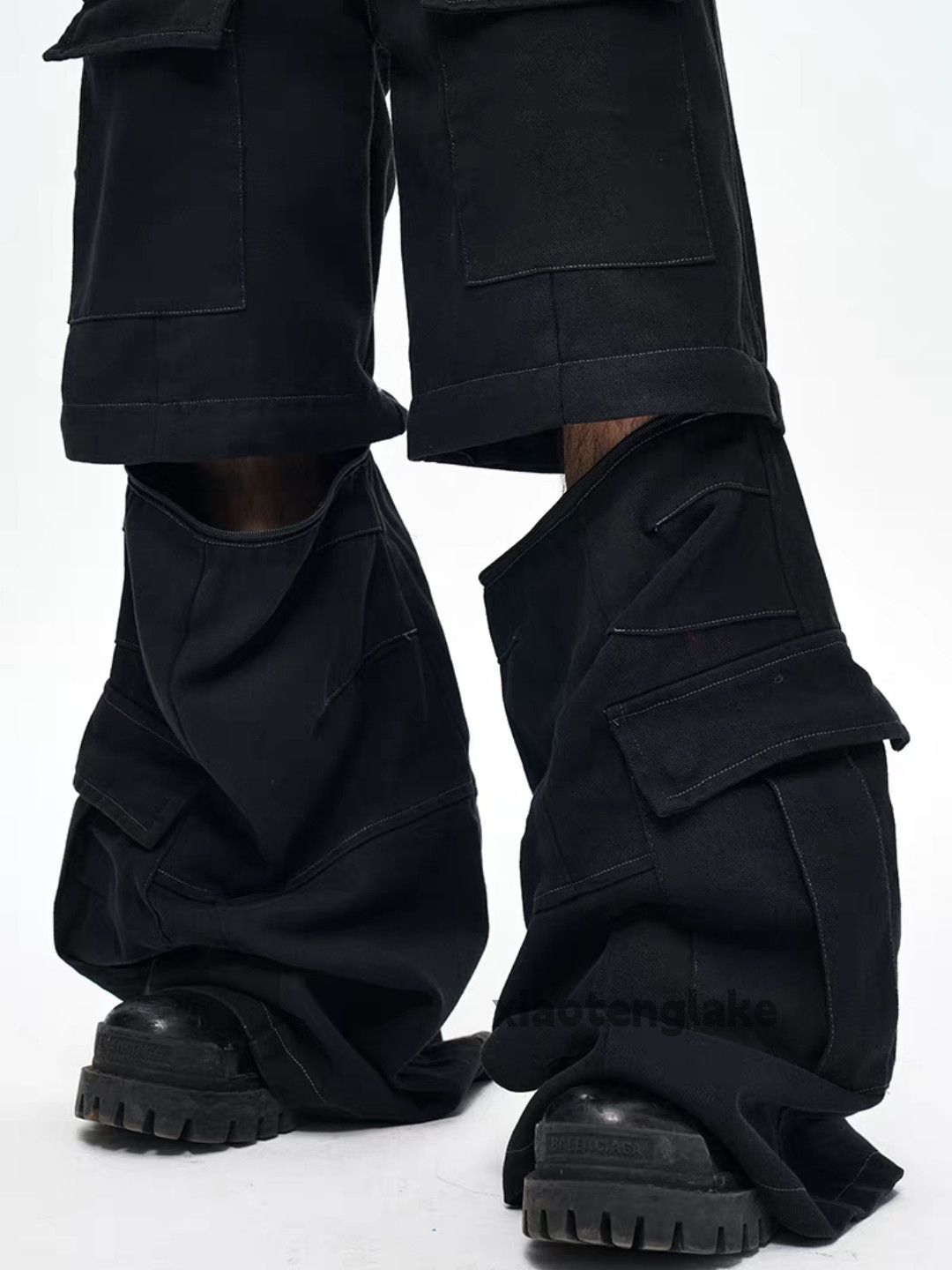 Vintage Unisex outdoor utility loose baggy hiphop flared pants Size US 34 / EU 50 - 6 Thumbnail