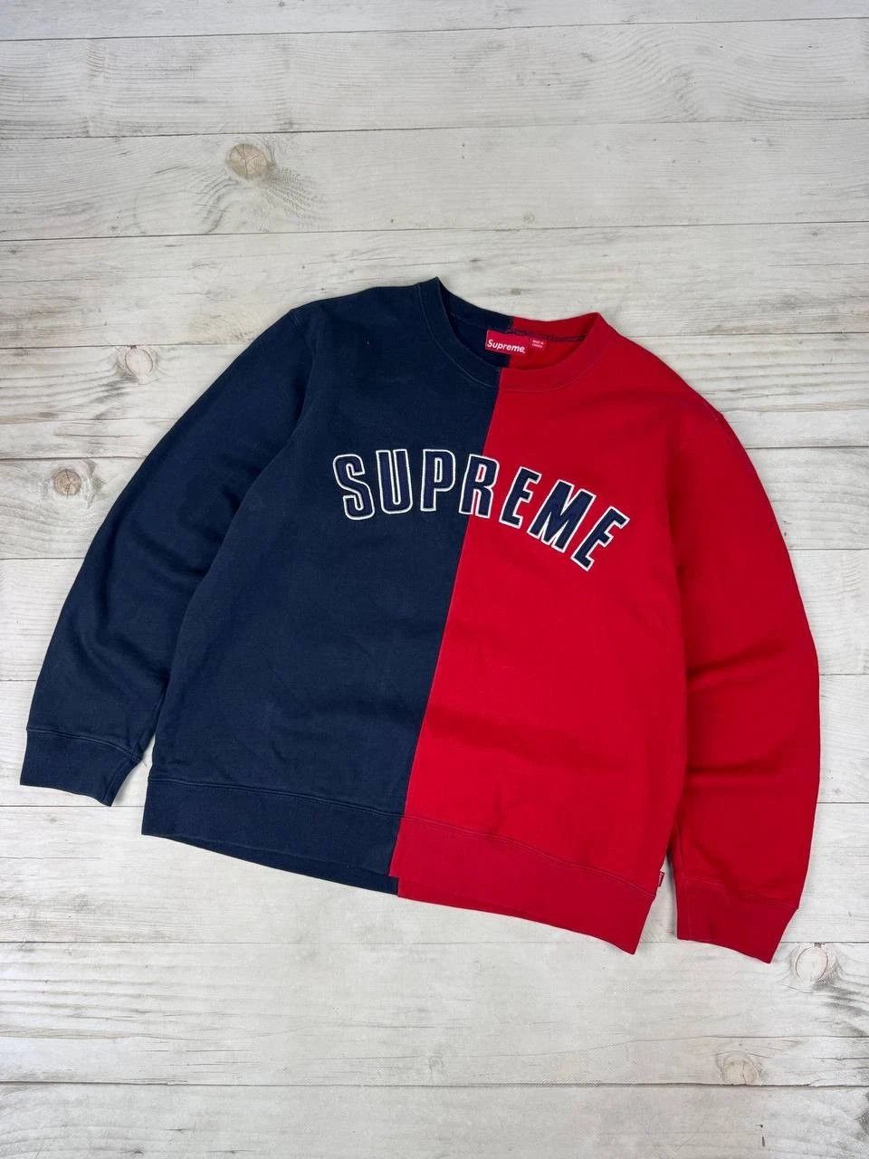 Supreme Supreme Split Sweatshirt Men Size XL Blue Red Size US XL / EU 56 / 4 - 1 Thumbnail