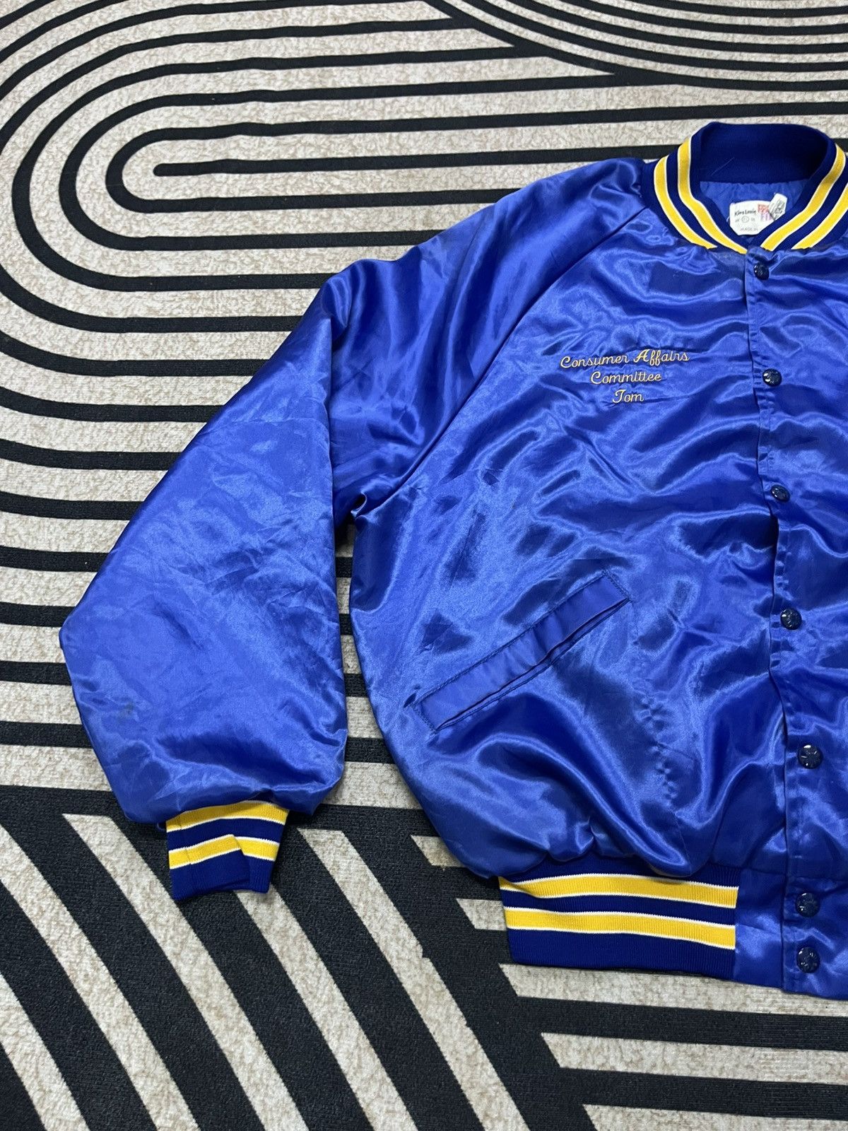 Vintage 80s UNION LOCAL UAW 148 AEROSPACE SATIN BOMBER JACKET XL Size US XL / EU 56 / 4 - 3 Thumbnail