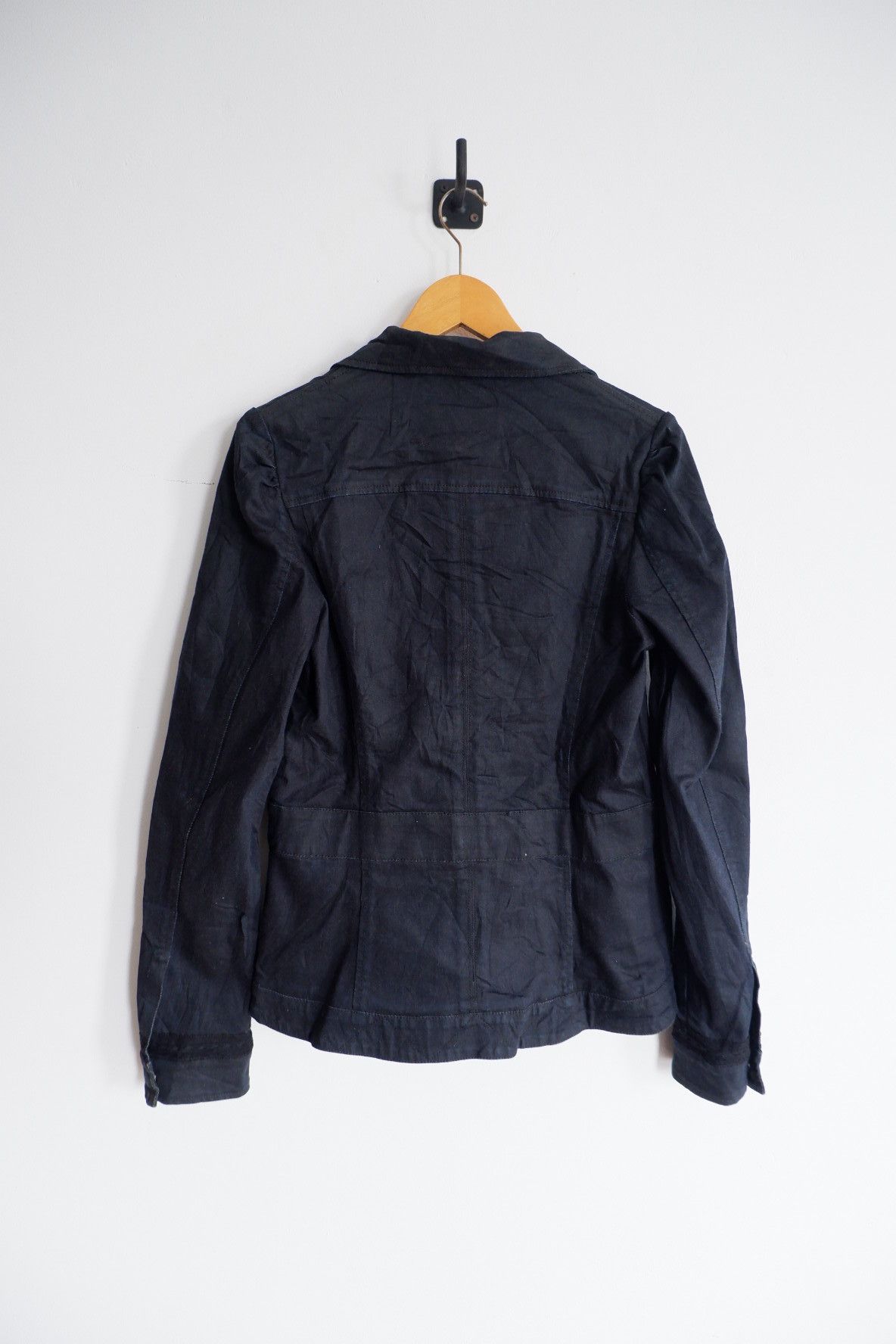 John Galliano John Galliano Black Coated Blazer Denim Jacket Size M / US 6-8 / IT 42-44 - 2 Thumbnail