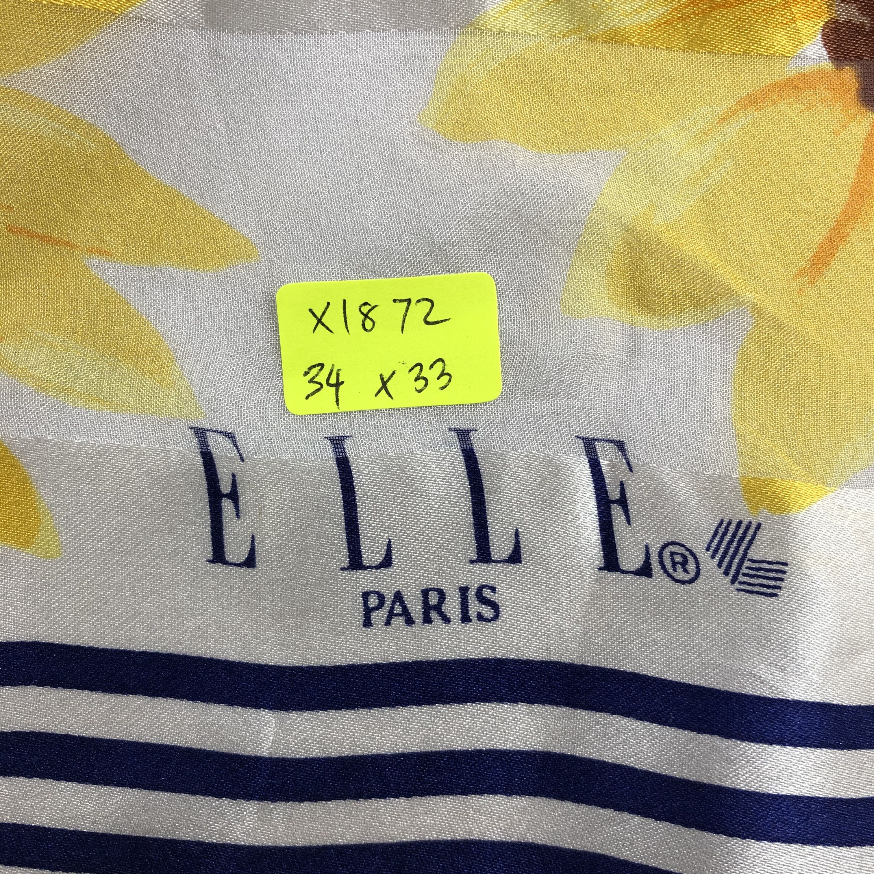 Vintage elle Paris Silk Scarf