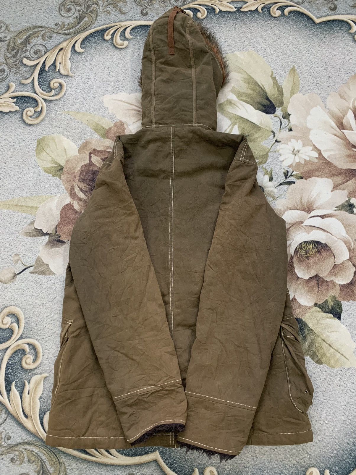 Tornado Mart Tornado Mart Parka Style Cargo Pocket Jacket Hairy Hoodie Size US M / EU 48-50 / 2 - 10 Thumbnail