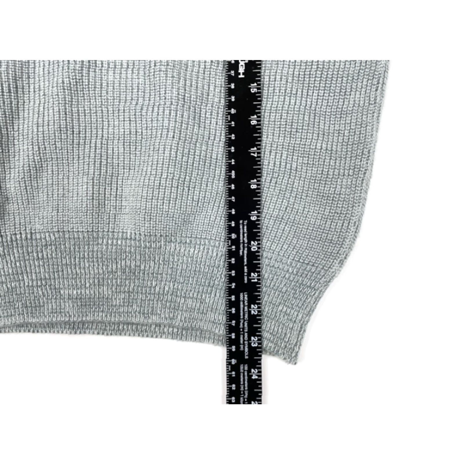 Vintage VTG Gray Chunky Knit Pullover Sweater Wool Blend Italy Made M Men High Neck 80s 90s Preppy Vintage Classic Casual Mens Size US M / EU 48-50 / 2 - 6 Thumbnail