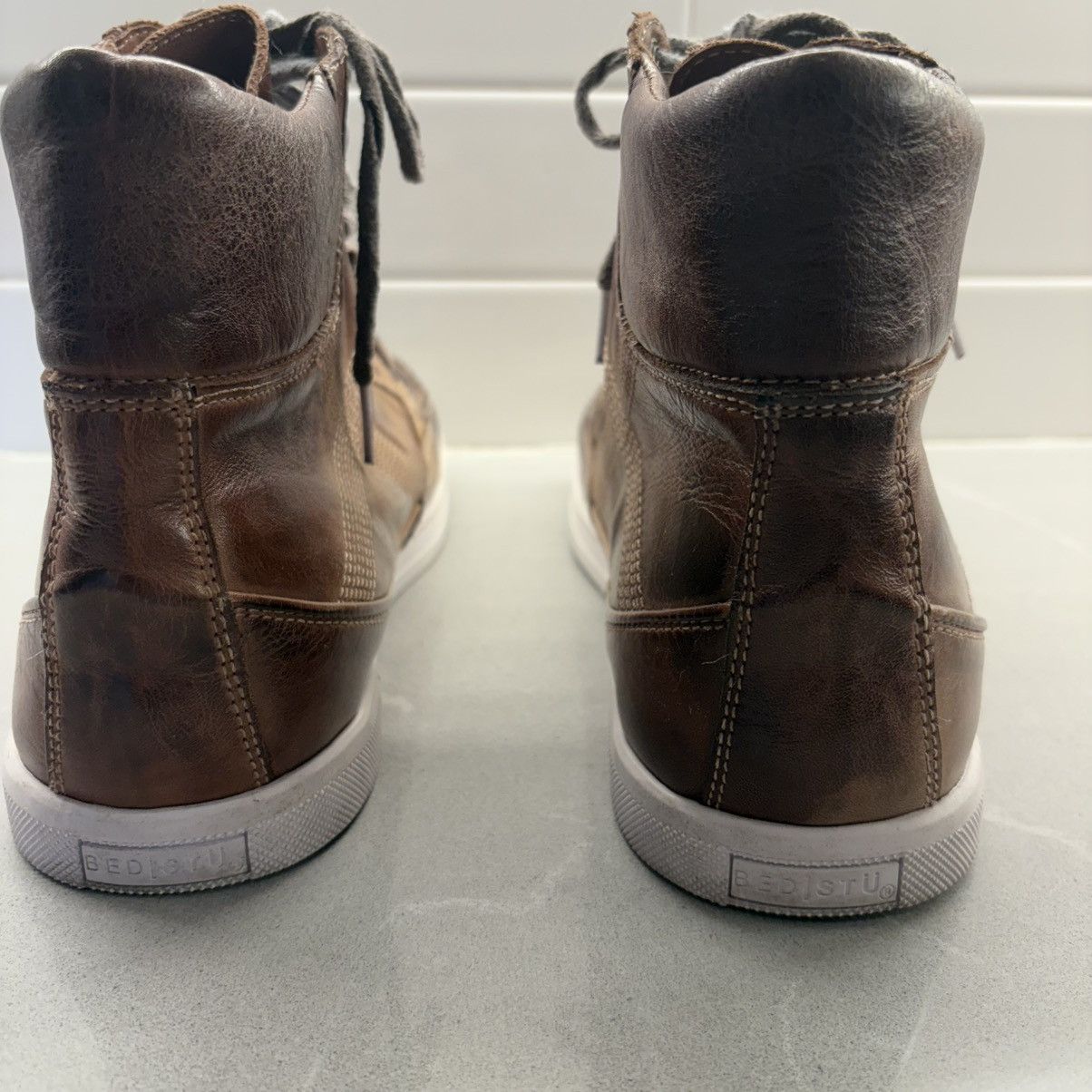 Bed Stu BED STU Tan Lordmind Hightop Leather Sneakers Size US 10.5 / EU 43-44 - 9 Thumbnail