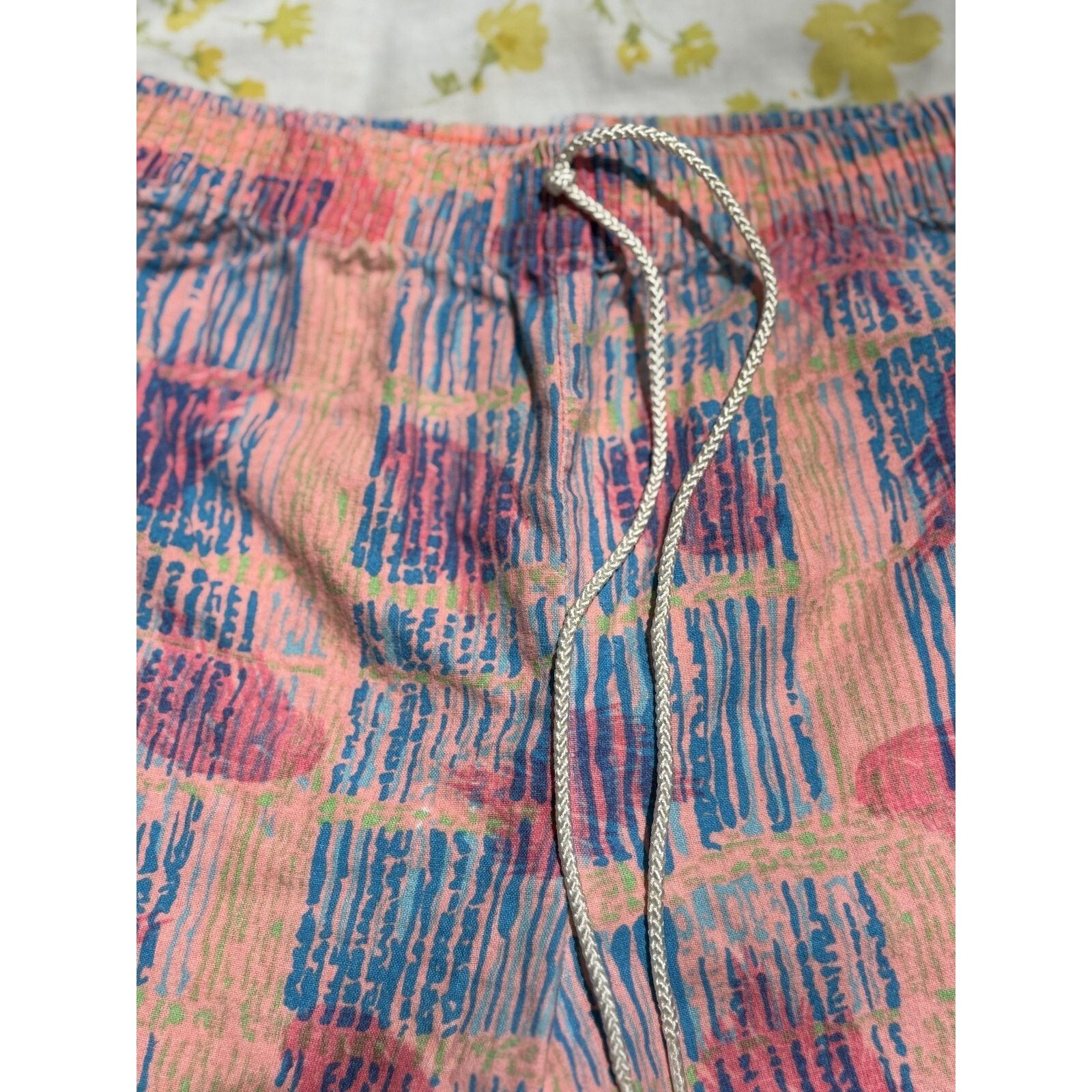 Vintage VTG 80S PATTERNED DRAWSTRING PARTY SHORTS Size 24" / US 00 / IT 34 - 3 Thumbnail