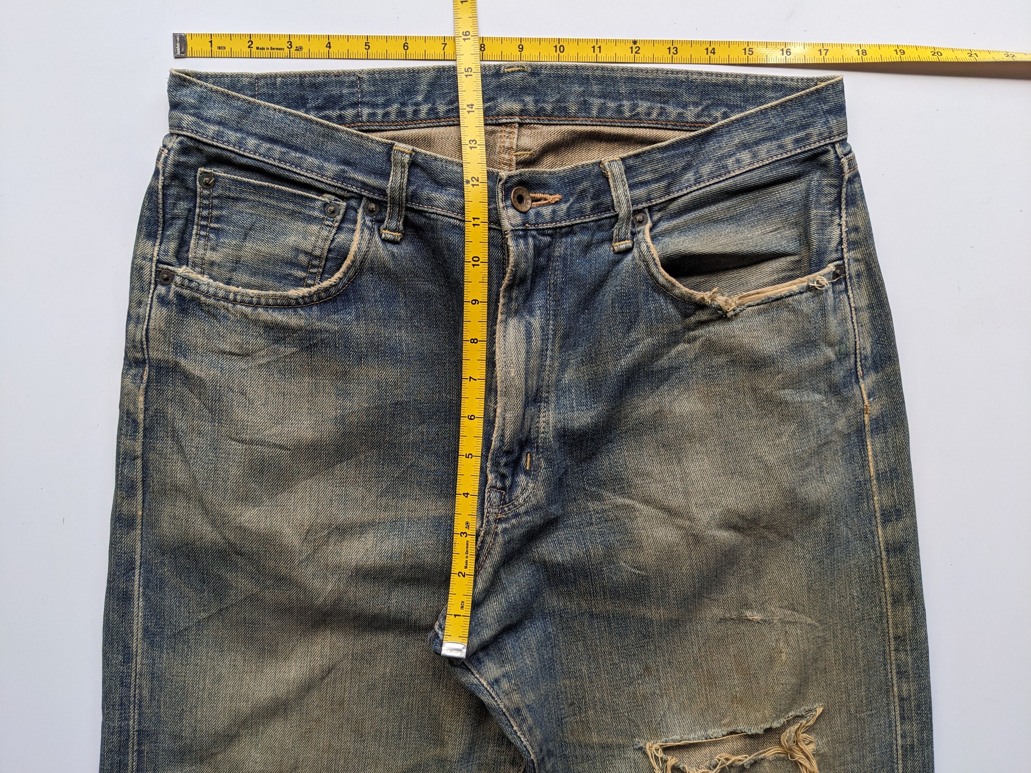 Edwin Vintage EDWIN 505X selvedge mudwash rusty distressed jeans Size US 35 - 6 Thumbnail