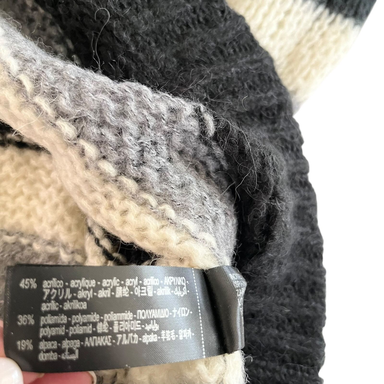 Zara Zara Steven Meisel Striped Alpaca Sweater Size M / US 6-8 / IT 42-44 - 6 Thumbnail