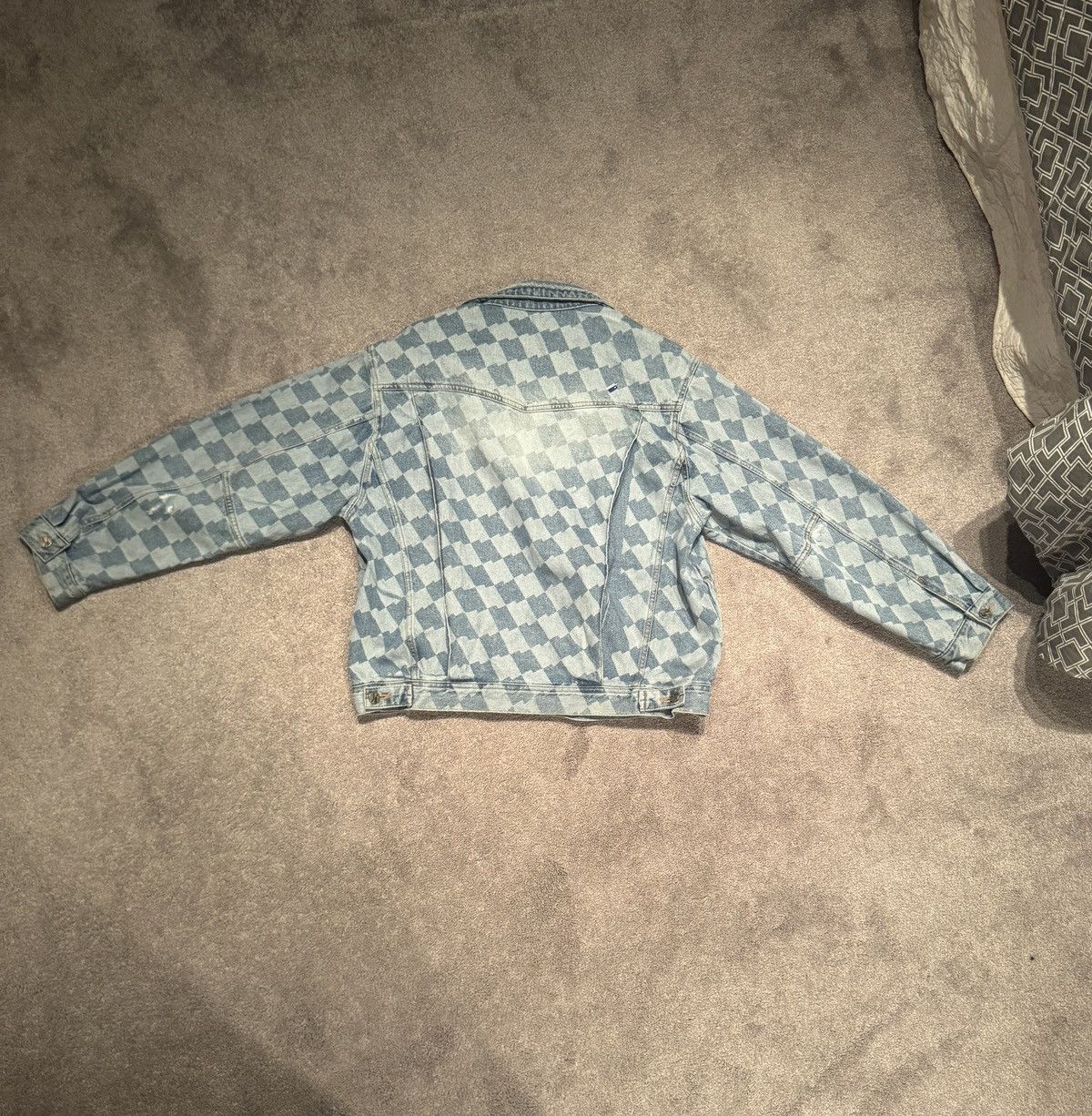 Ader Error × Japanese Brand Ader Error - Check-Patterned Denim Biker Jacket Size US L / EU 52-54 / 3 - 2 Thumbnail