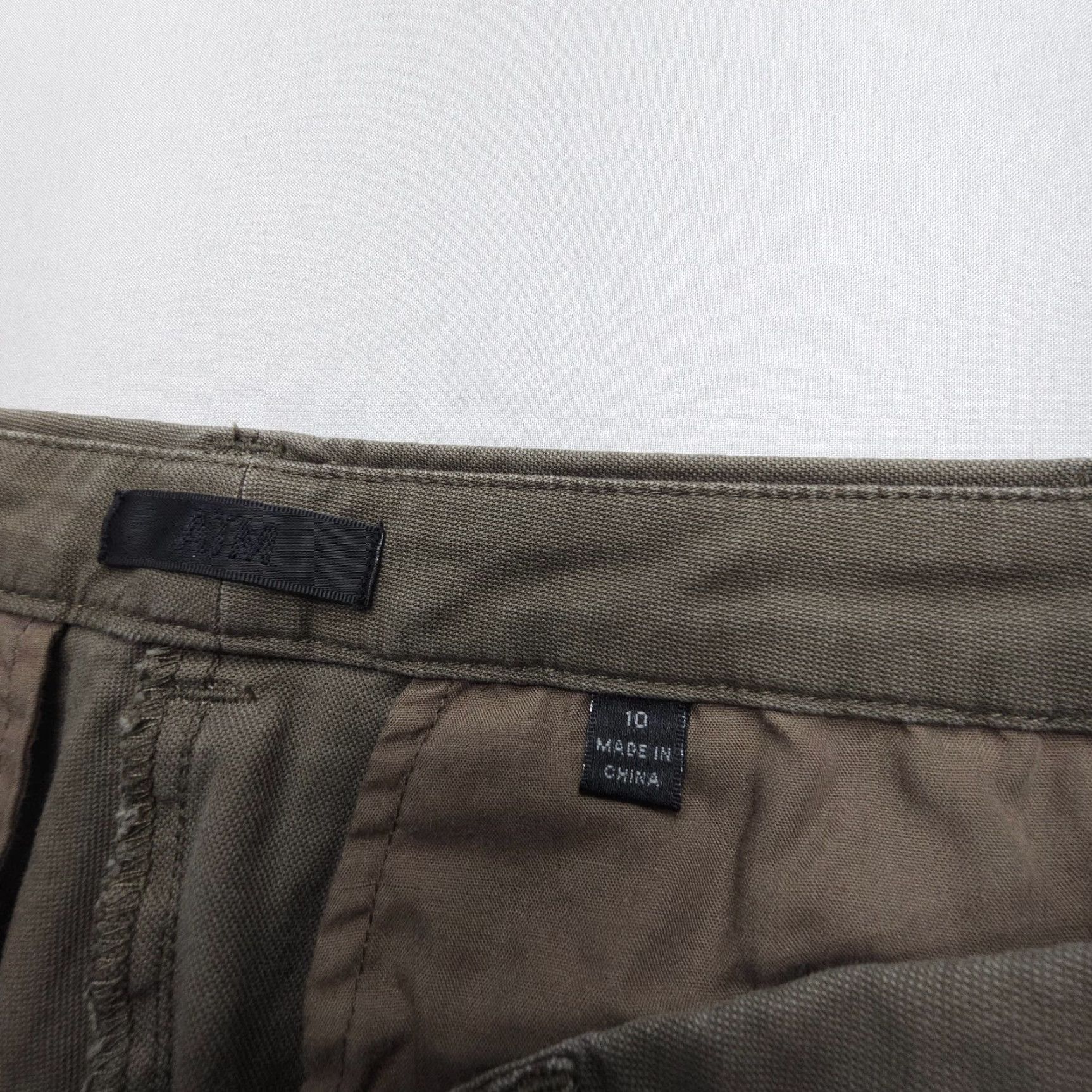 Vintage ATM Anthony Thomas Melillo Green Cropped Boyfriend Pants Size 10 33x25" Casual Womens Size 32" / US 10 / IT 46 - 6 Thumbnail