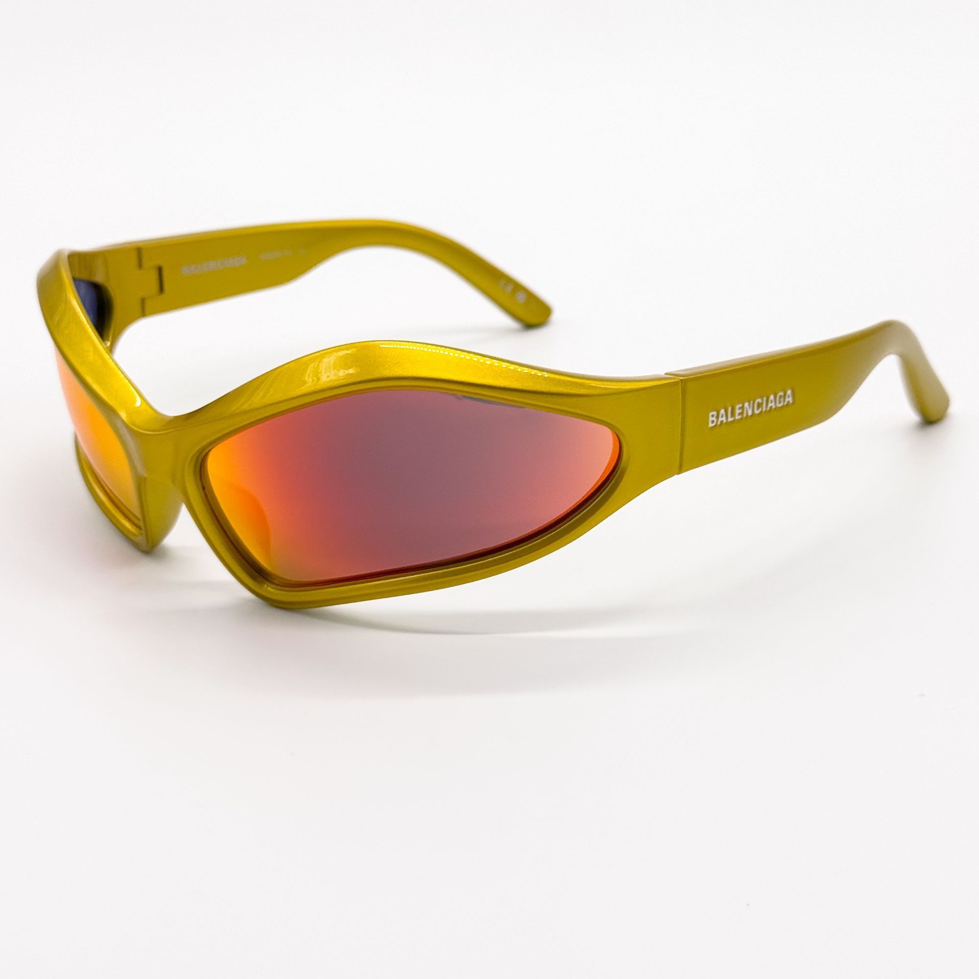Balenciaga NEW BALENCIAGA BB0314S 004 SUNGLASSES YELLOW GEOMETRIC Size ONE SIZE - 4 Thumbnail