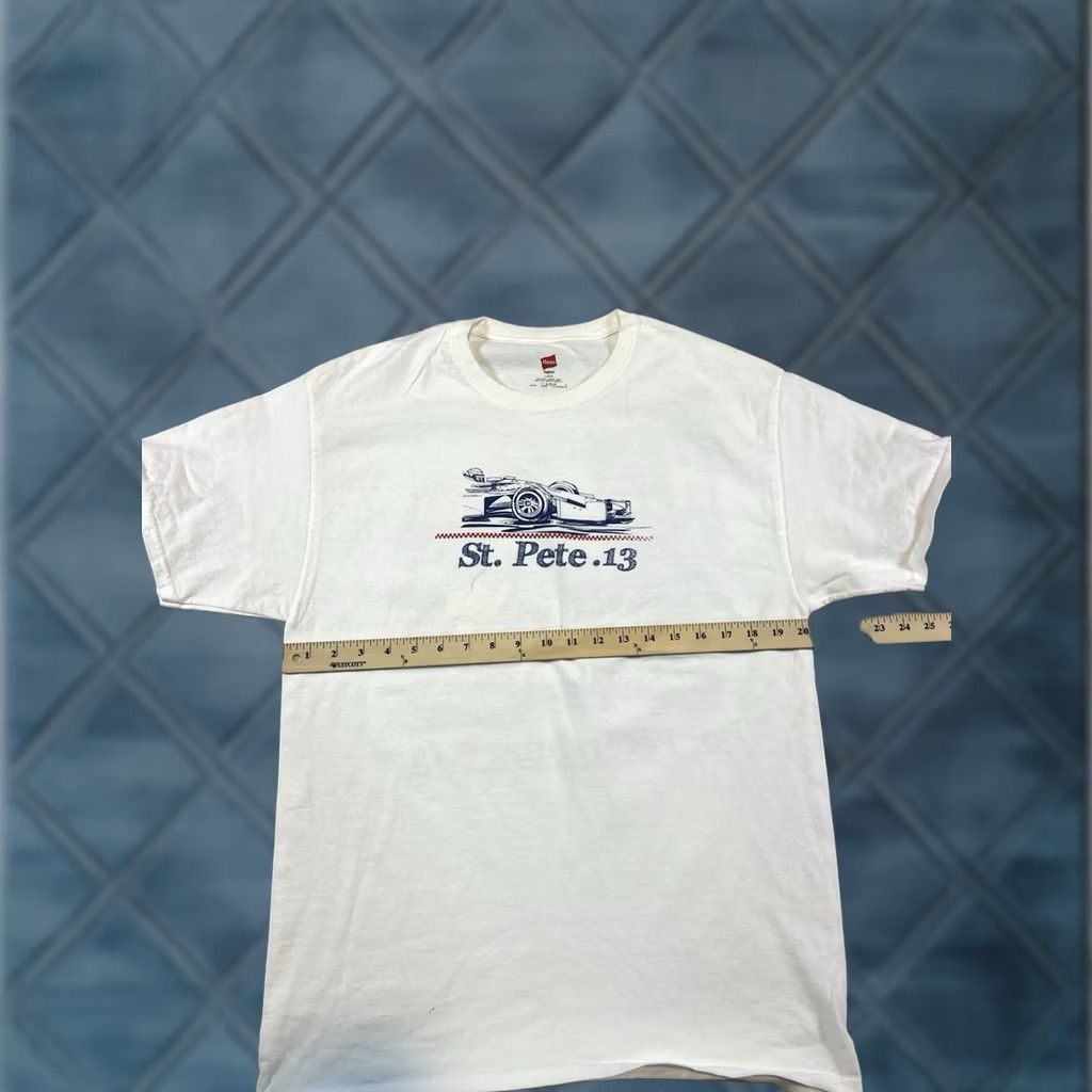 Hanes VINTAGE Hanes Beefy-T T-Shirt Short Sleeve Crew Neck White 90s 1990s Graphic Print Men's XL Size US XL / EU 56 / 4 - 1 Thumbnail