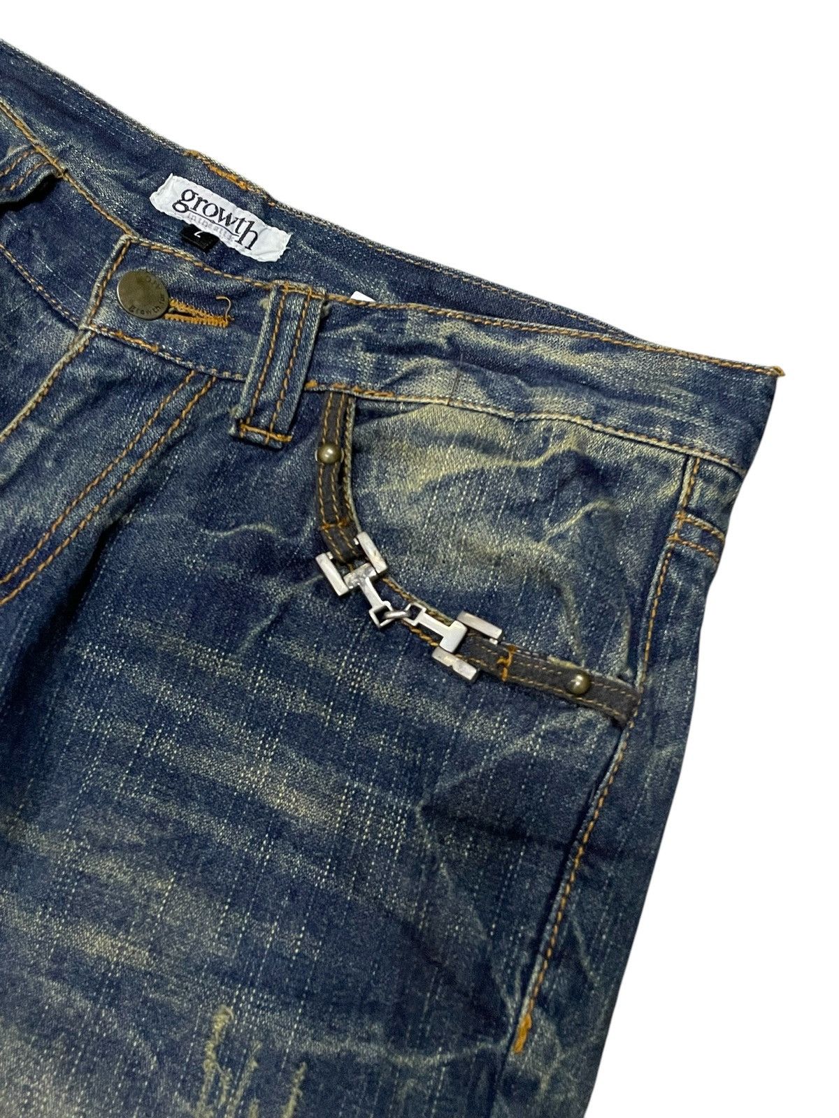 Hysteric Glamour × In The Attic × Japanese Brand In The Attic Japan Muddy Wash Honeycomb Embellished Jeans Size US 30 / EU 46 - 8 Thumbnail
