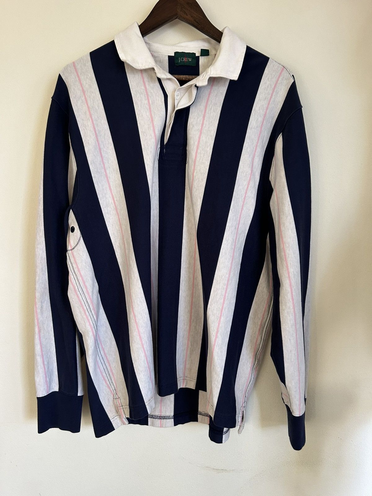 J.Crew J. Crew Men's long sleeve rugby polo - Size L Size US L / EU 52-54 / 3 - 1 Thumbnail