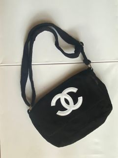 Chanel Lambskin Mademoiselle Coco Mark Chain Shoulder Bag Black Ladies