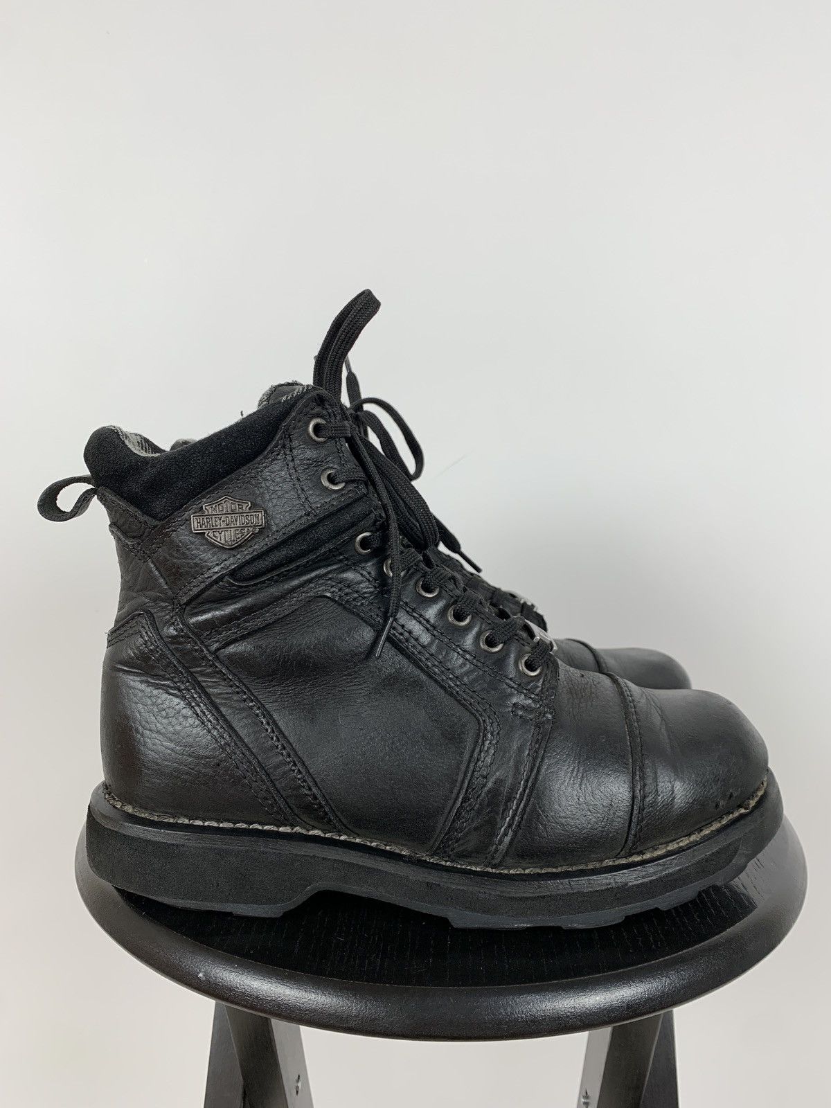 Harley Davidson Vintage Harley Davidson Black Leather Boots Size US 9 / EU 42 - 1 Thumbnail