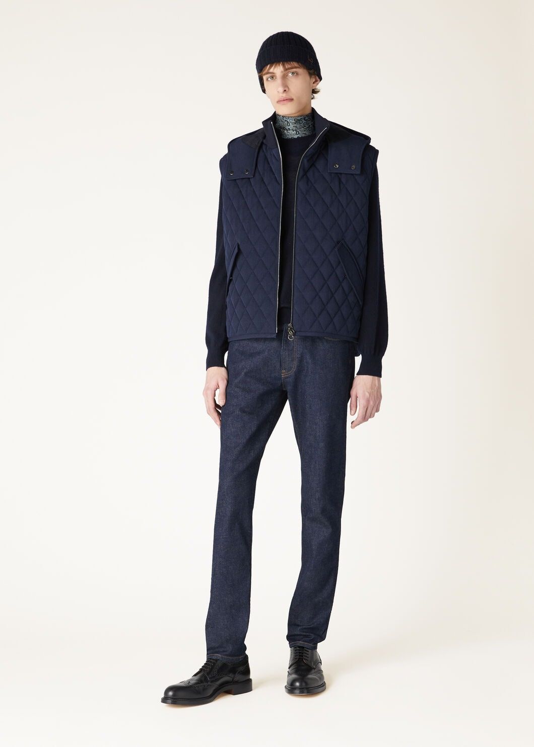 Loro Piana o1srvl11e1025 FAO3094 Lindon Vest in Blue Size US M / EU 48-50 / 2 - 2 Thumbnail