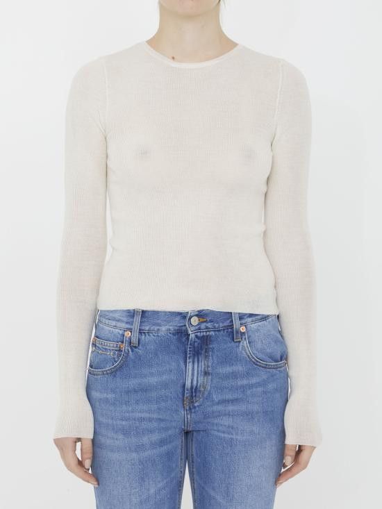Gucci GUCCI Women Sweater 766172 WHITE Size M / US 6-8 / IT 42-44 - 1 Thumbnail
