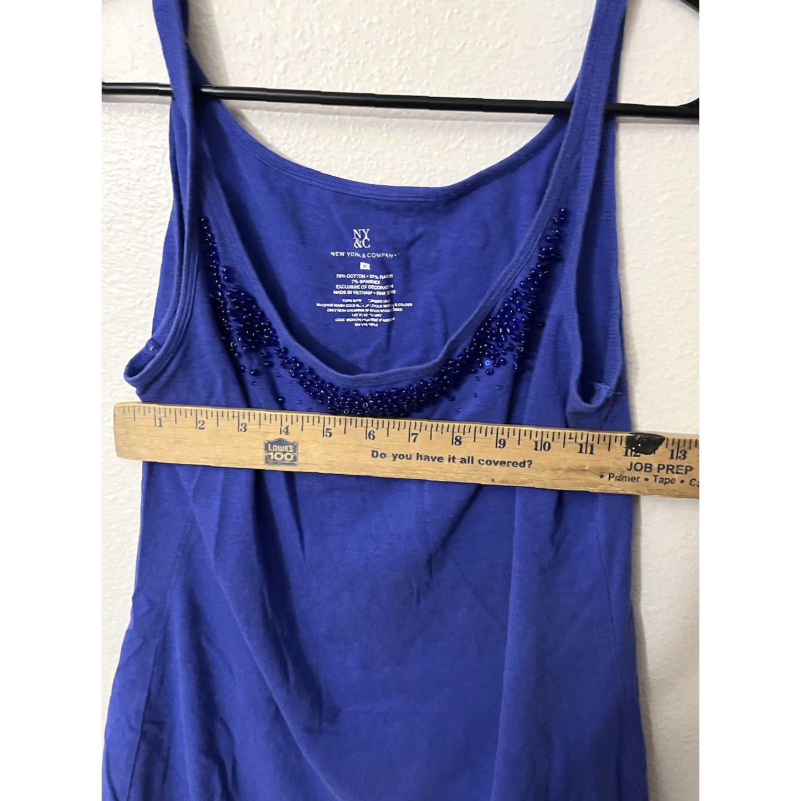 Sea New York New York & Co Sleeveless Tank Shirt Womens Medium Blue Sequin Knit Stretch Casual Scoop Neck M Regular Blue Womens Tank 2000s? Size M / US 6-8 / IT 42-44 - 4 Thumbnail