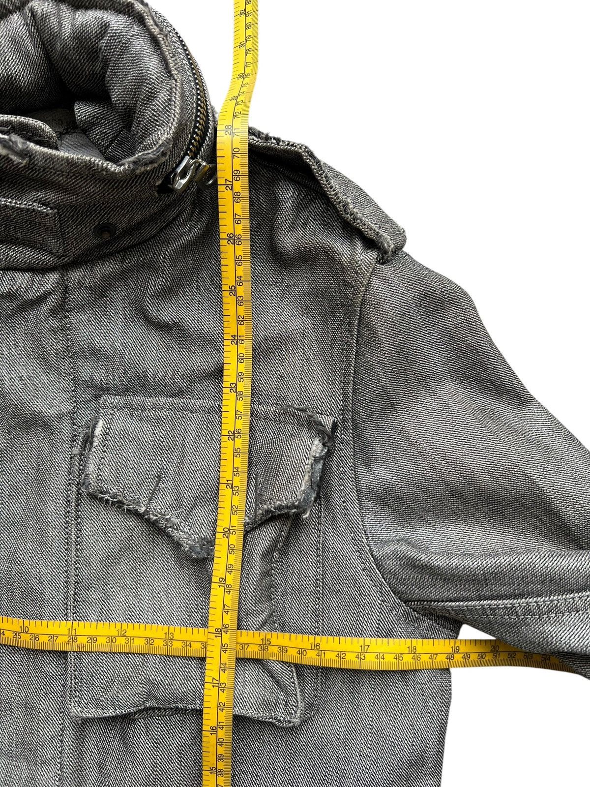 FranCisT MOR.K.S Francist Mor.K.S M65 Distressed Silver Goth Denim Jacket Size US S / EU 44-46 / 1 - 23 Thumbnail