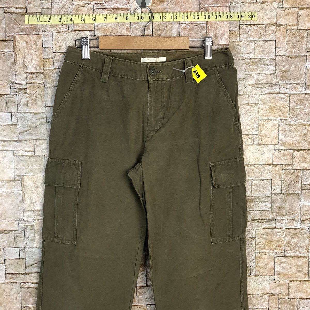 Japanese Brand Enracine Green Cargo Multipocket Pants #A318 Size US 28 / EU 44 - 2 Thumbnail