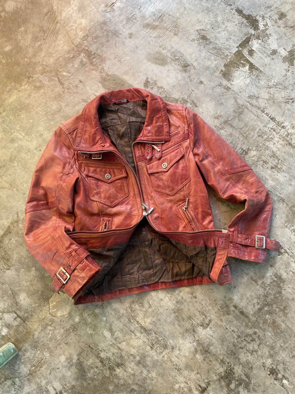 Japanese Brand × Vintage 🩸2000’s Vintage Atlier Sab Punk vkey Men Leather Jacket Size US M / EU 48-50 / 2 - 1 Thumbnail