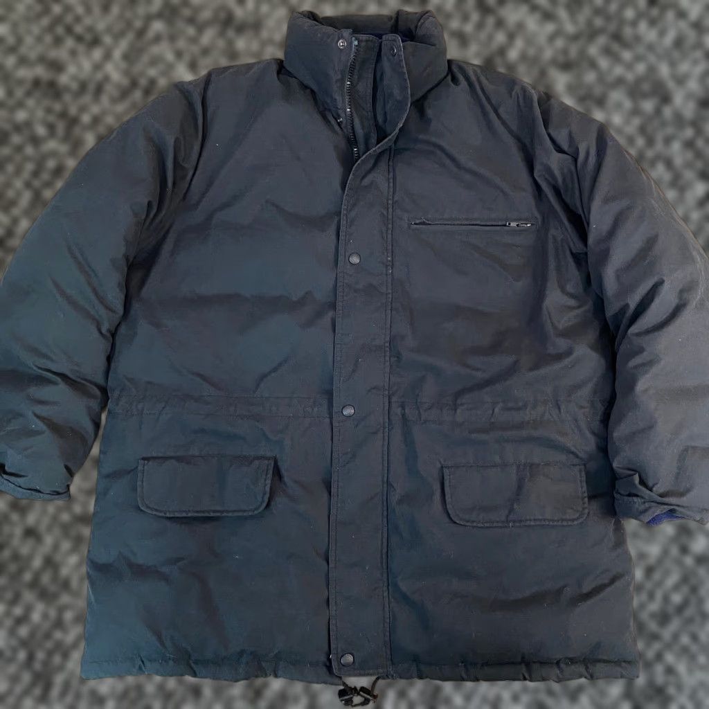 Eddie Bauer VINTAGE Eddie Bauer Parka Coat Mens L Black Goose Down Heavy Winter Coat Full Zip Snap Drawstring Pockets 90s Outdoor Utility Size US L / EU 52-54 / 3 - 1 Thumbnail