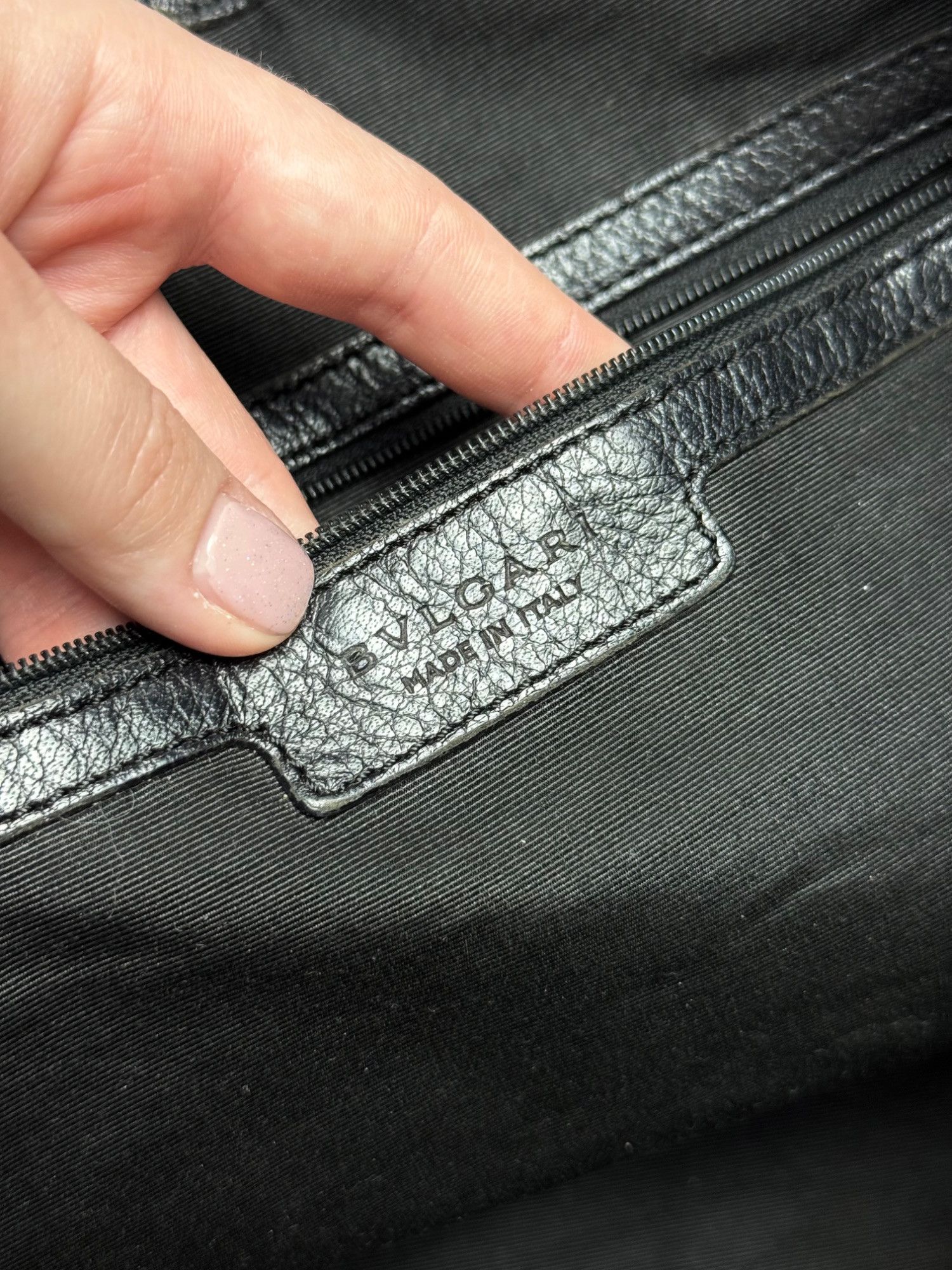 Bvlgari Bvlgari Black Monogram Handbag Tote Logomania Tote Bag y2k Size ONE SIZE - 9 Thumbnail