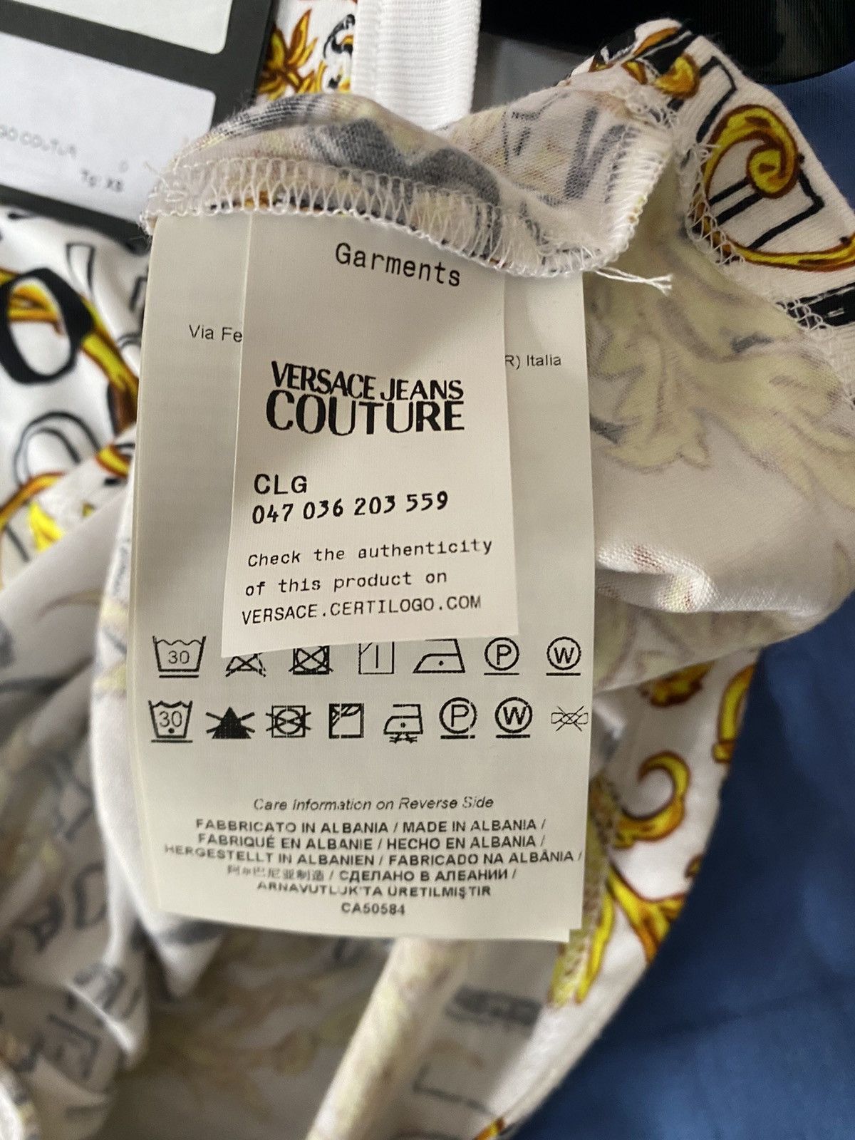 Versace Jeans Couture Versace Jeans Culture Logo Print Jersey T-Shirt, XS,, new. Size XS / US 0-2 / IT 36-38 - 11 Thumbnail