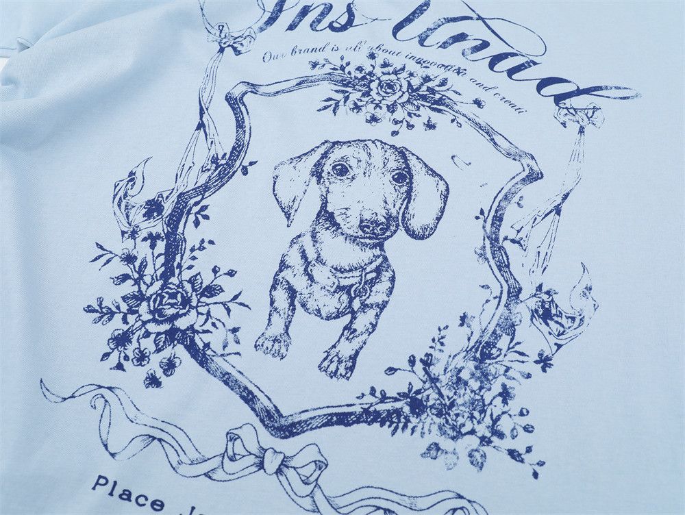 Japanese Brand × Vintage Puppy print drawstring casual loose long-sleeved T-shirt y2k Size US M / EU 48-50 / 2 - 4 Thumbnail