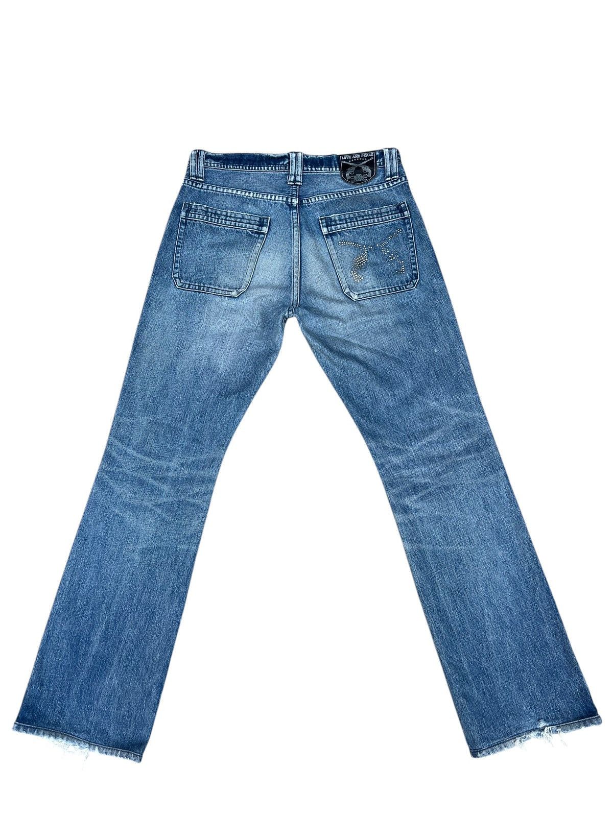 Japanese Brand Vintage Roarguns Japan Distressed Denim Flare Jeans Size US 31 - 12 Thumbnail