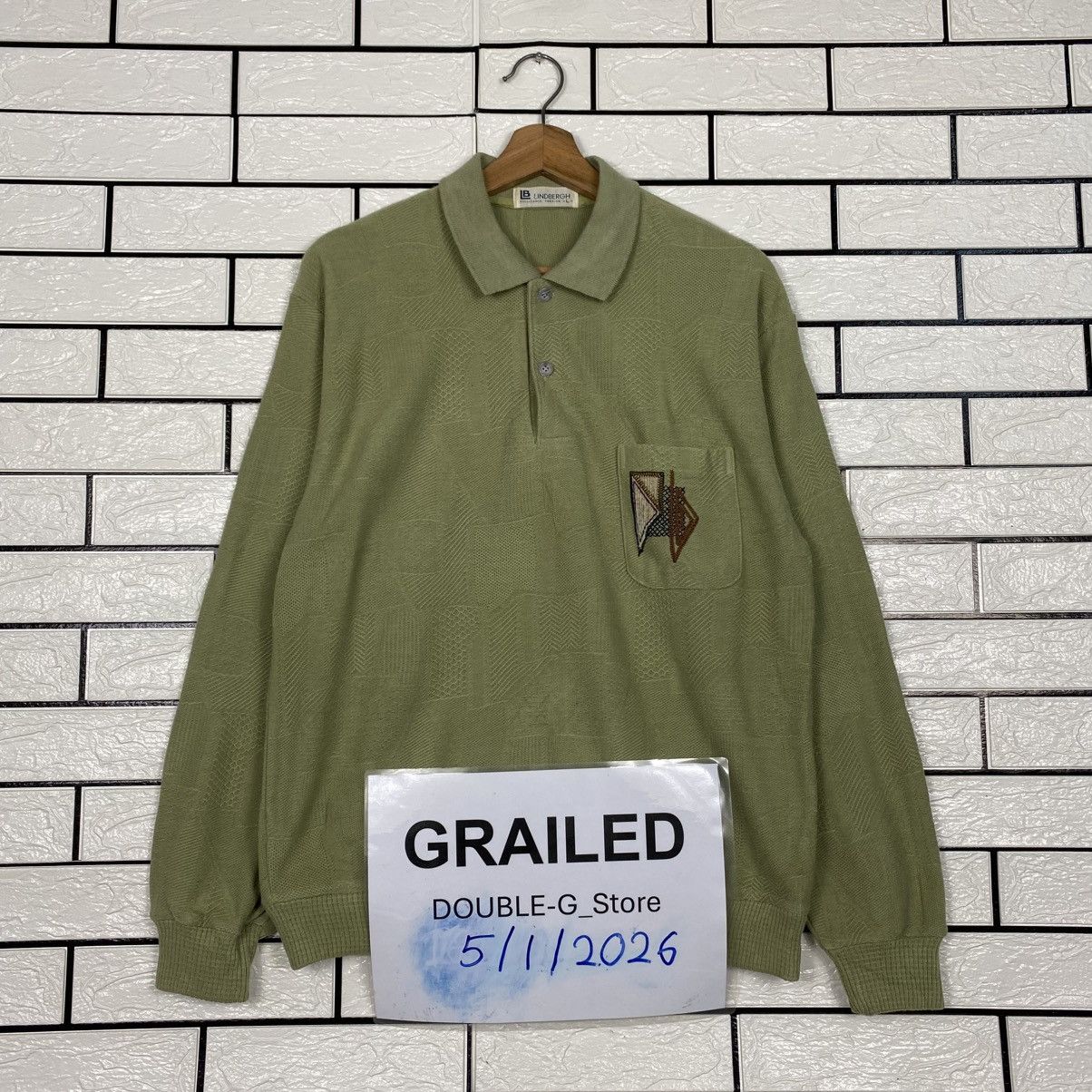 Issey Miyake 📌Vintage Collar Sweatshirt Lindbergh Big Logo Size US L / EU 52-54 / 3 - 1 Thumbnail