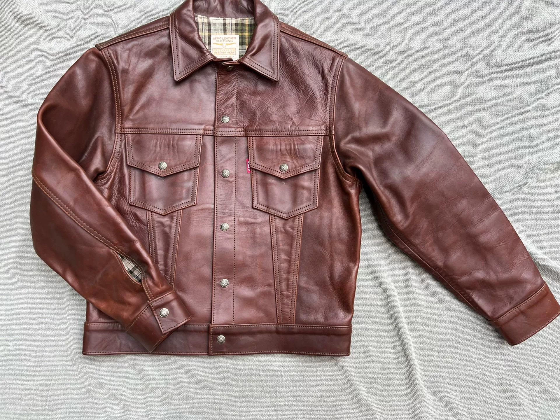 Aero Leathers Aero Leather Brown Custom Jacket Size US M / EU 48-50 / 2 - 1 Thumbnail
